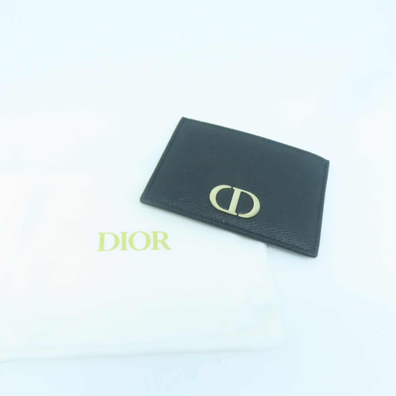 Dior 牛皮皮革Card Case銀扣卡片套黑色