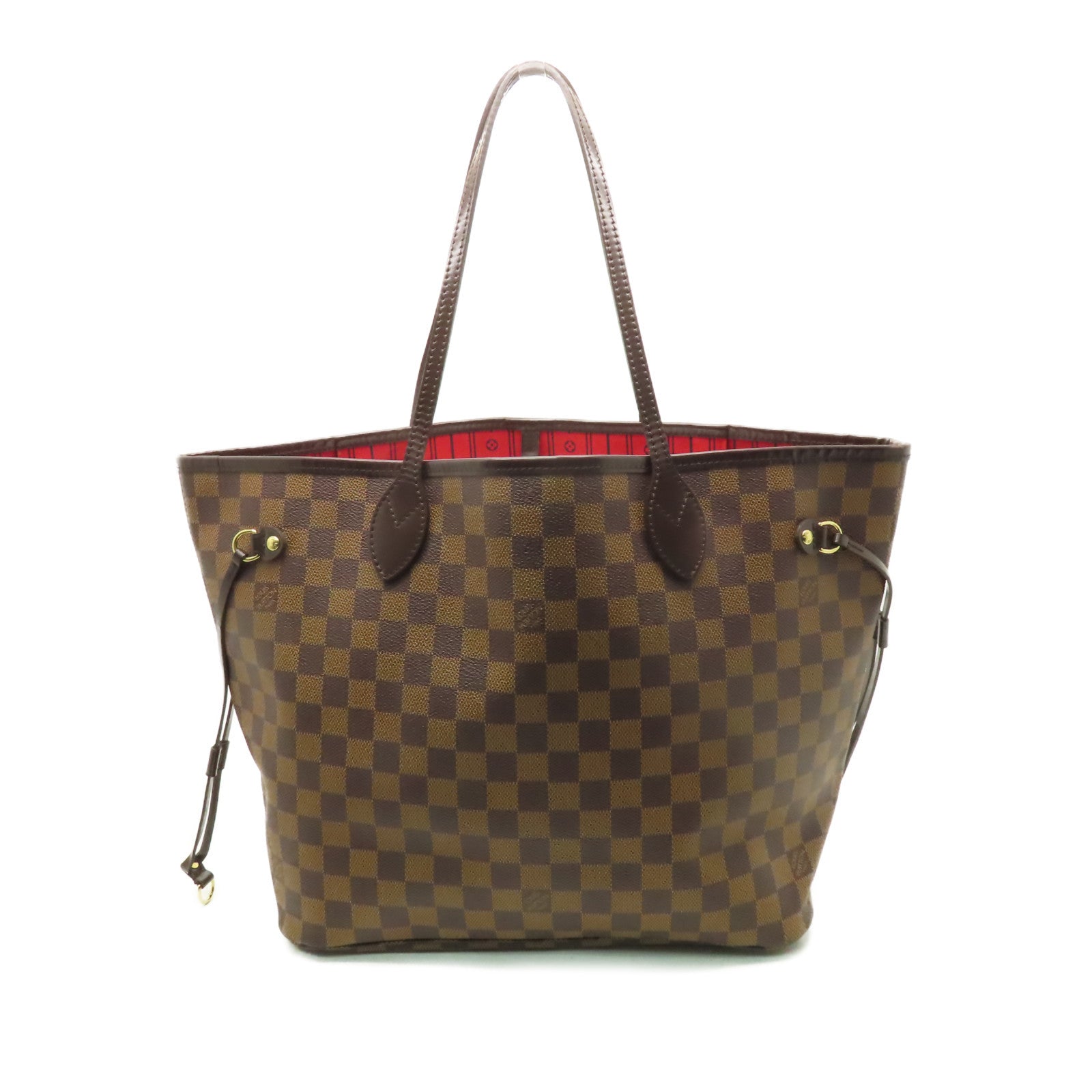 LOUIS VUITTON Damier Neverfull MM Tote Bag肩背袋啡色