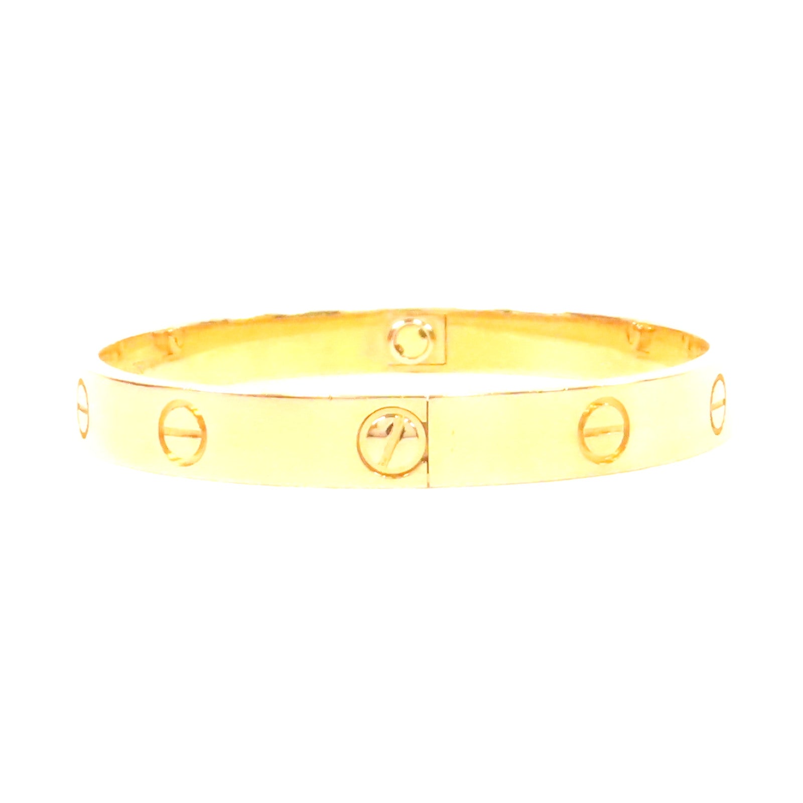 CARTIER 18K黃金Love Bracelet金扣手鐲金色Cartier#17