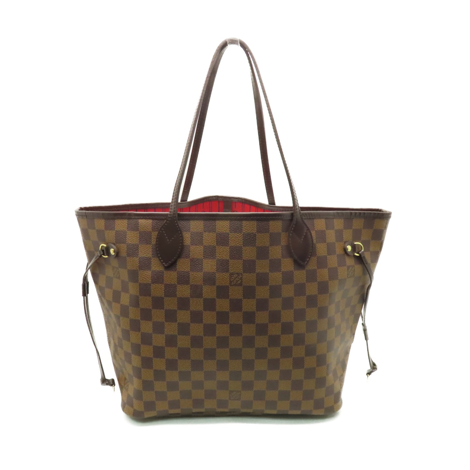 LOUIS VUITTON Damier Neverfull MM Tote Bag肩背袋啡色