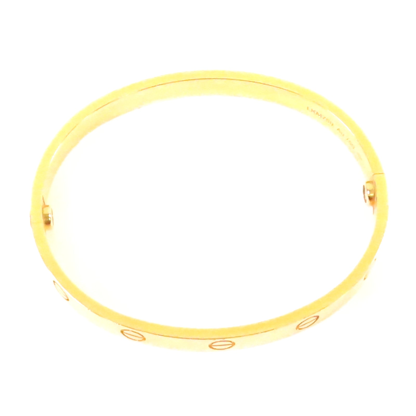 CARTIER 18K黃金Love Bracelet金扣手鐲金色Cartier#17
