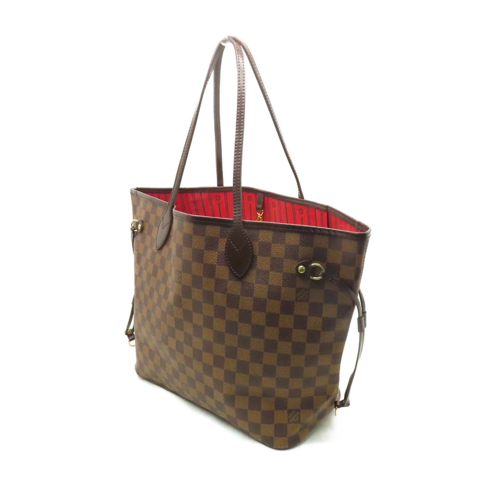 LOUIS VUITTON Damier Neverfull MM Tote Bag肩背袋啡色