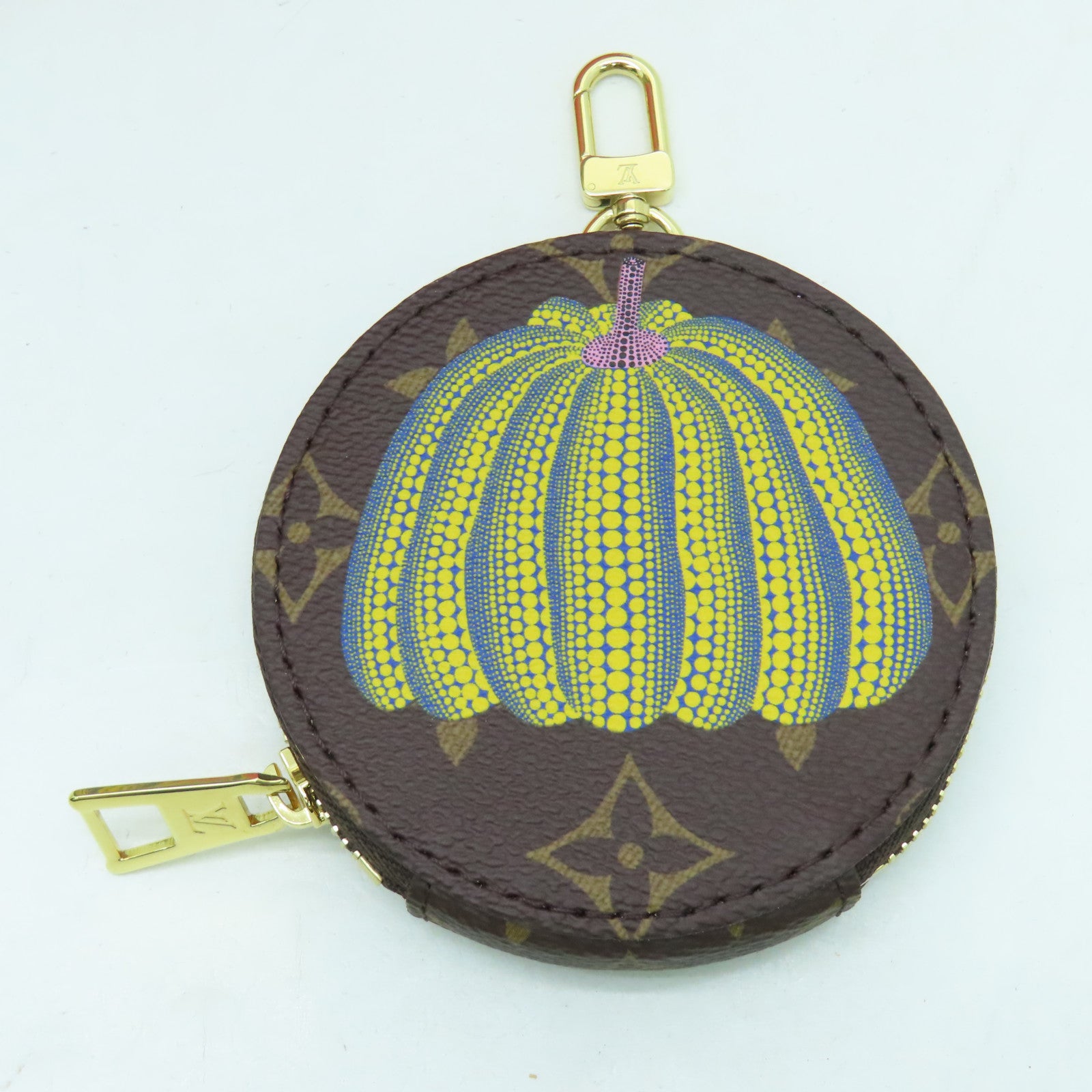 LOUIS VUITTON Monogram LV X YK OnTheGo PM金扣手挽肩背兩用袋啡色/橙色/藍色
