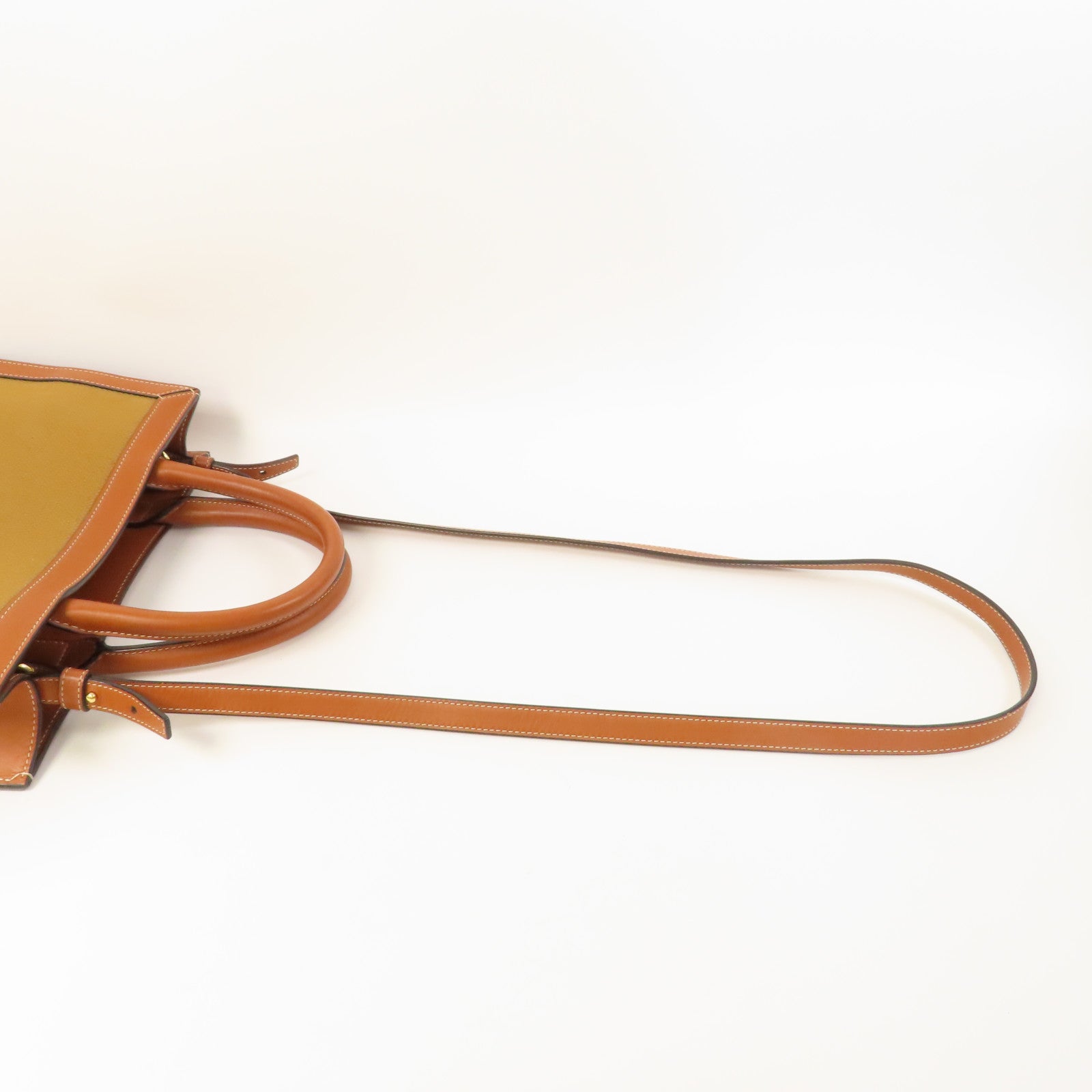 CELINE 牛皮皮革Tote Bag金扣手挽肩背兩用袋啡色