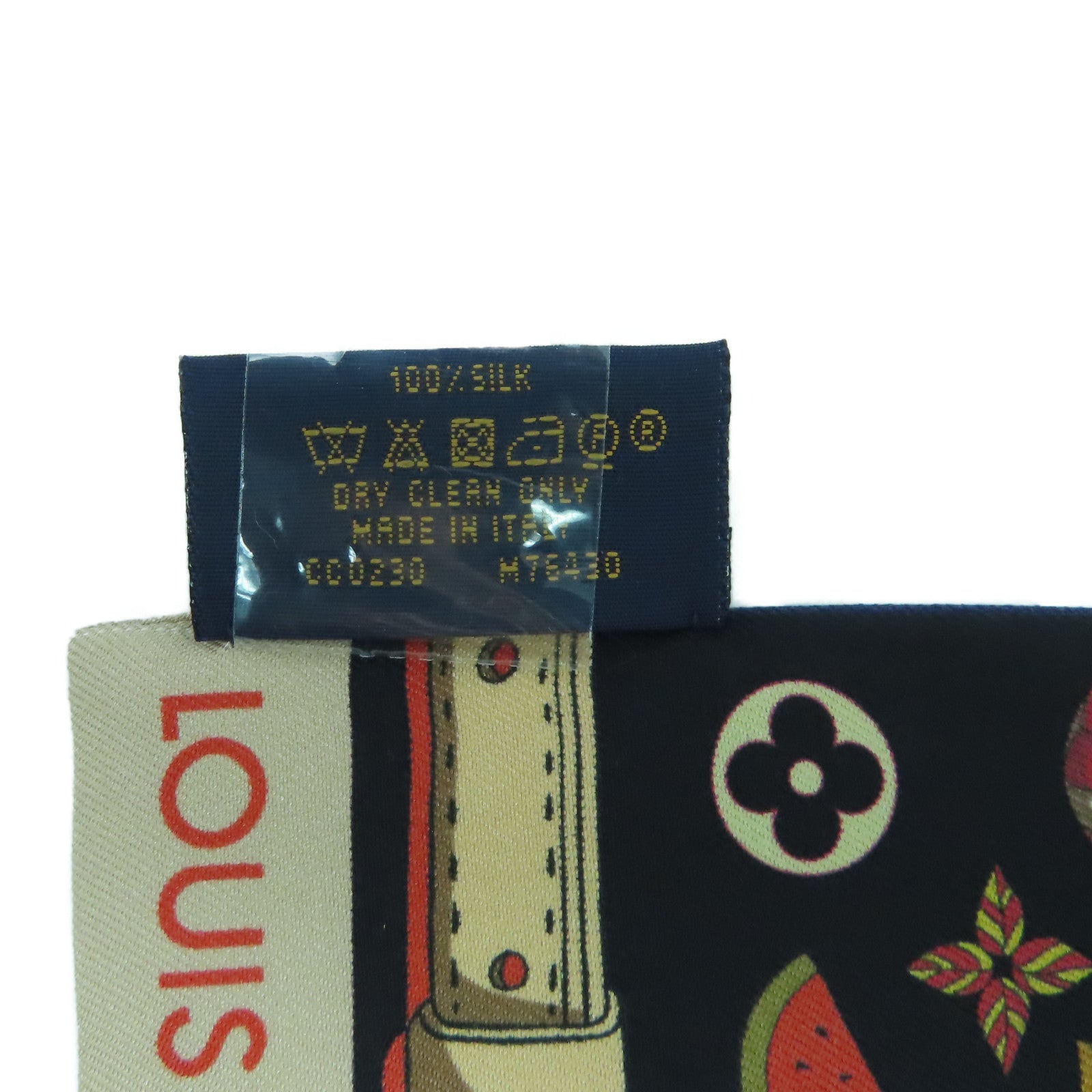 LOUIS VUITTON 絲質Summer Winter Bandeau Scarf圍巾深藍色/彩色