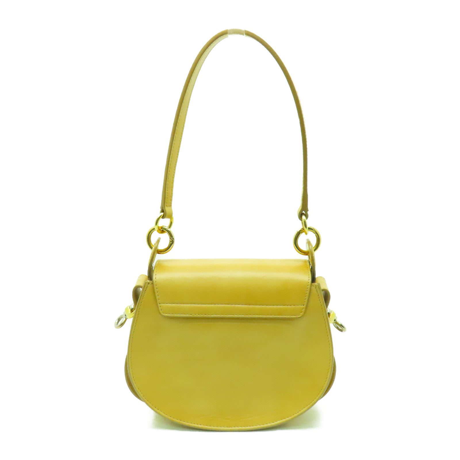 Chloe 牛皮皮革Shoulder Bag金扣/銀扣手挽肩背兩用袋啡色