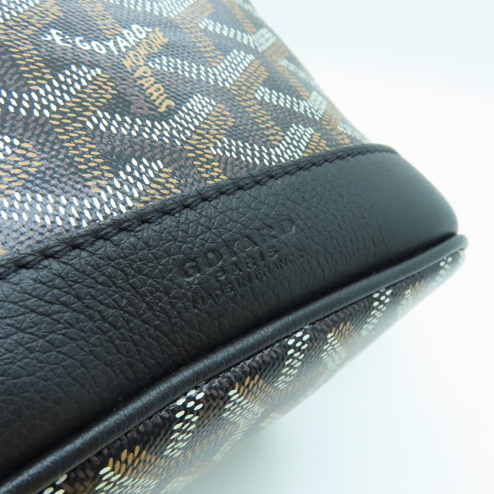 GOYARD 涂层帆布Petit Flot Bucket Bag肩背袋黑色
