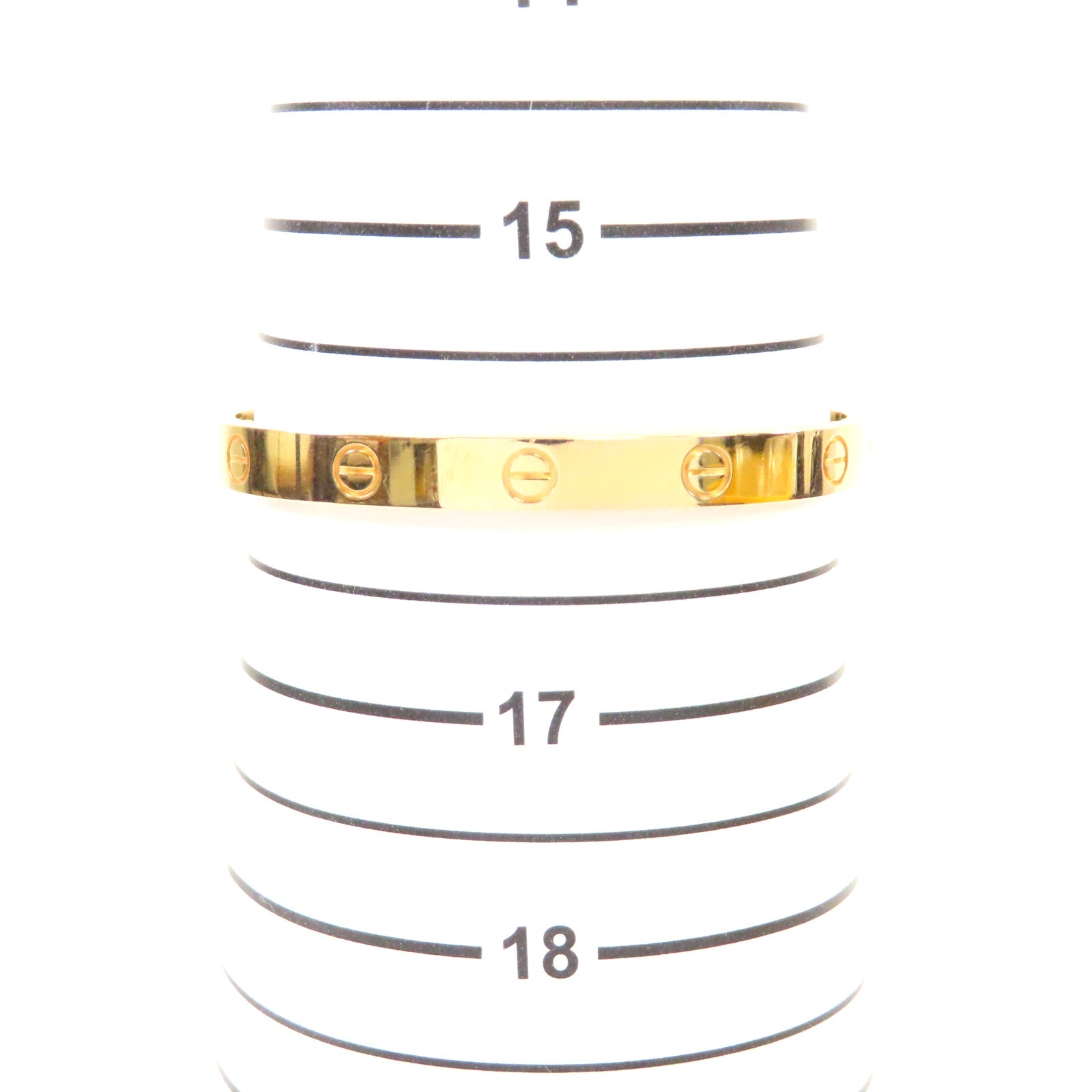 CARTIER 18K黃金Love Bracelet金扣手鐲金色Cartier#17