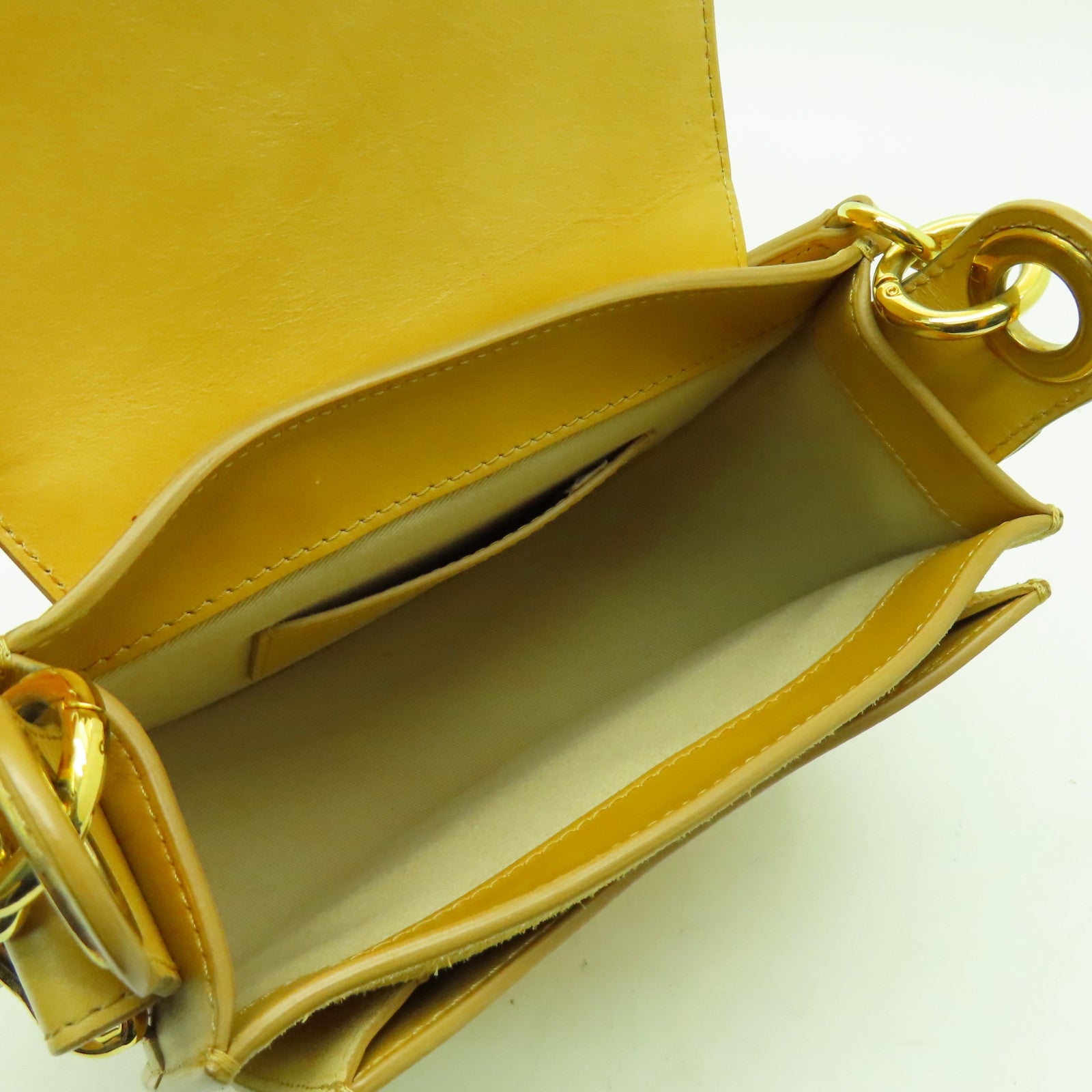 Chloe 牛皮皮革Shoulder Bag金扣/銀扣手挽肩背兩用袋啡色