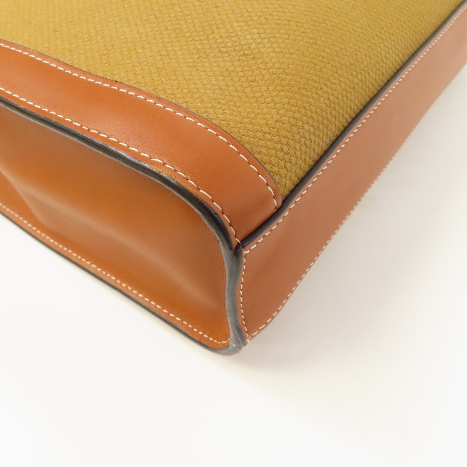 CELINE 牛皮皮革Tote Bag金扣手挽肩背兩用袋啡色