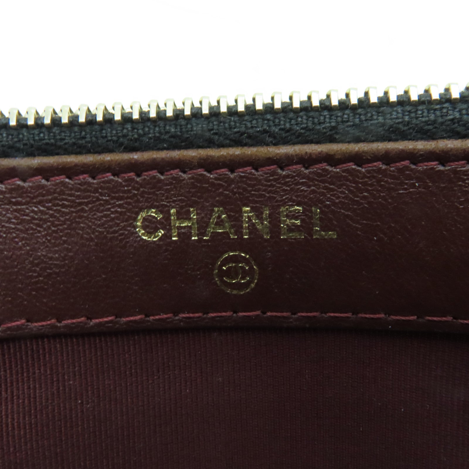 CHANEL 菱格羊皮皮革Chain Shoulder金扣鏈帶肩背袋黑色