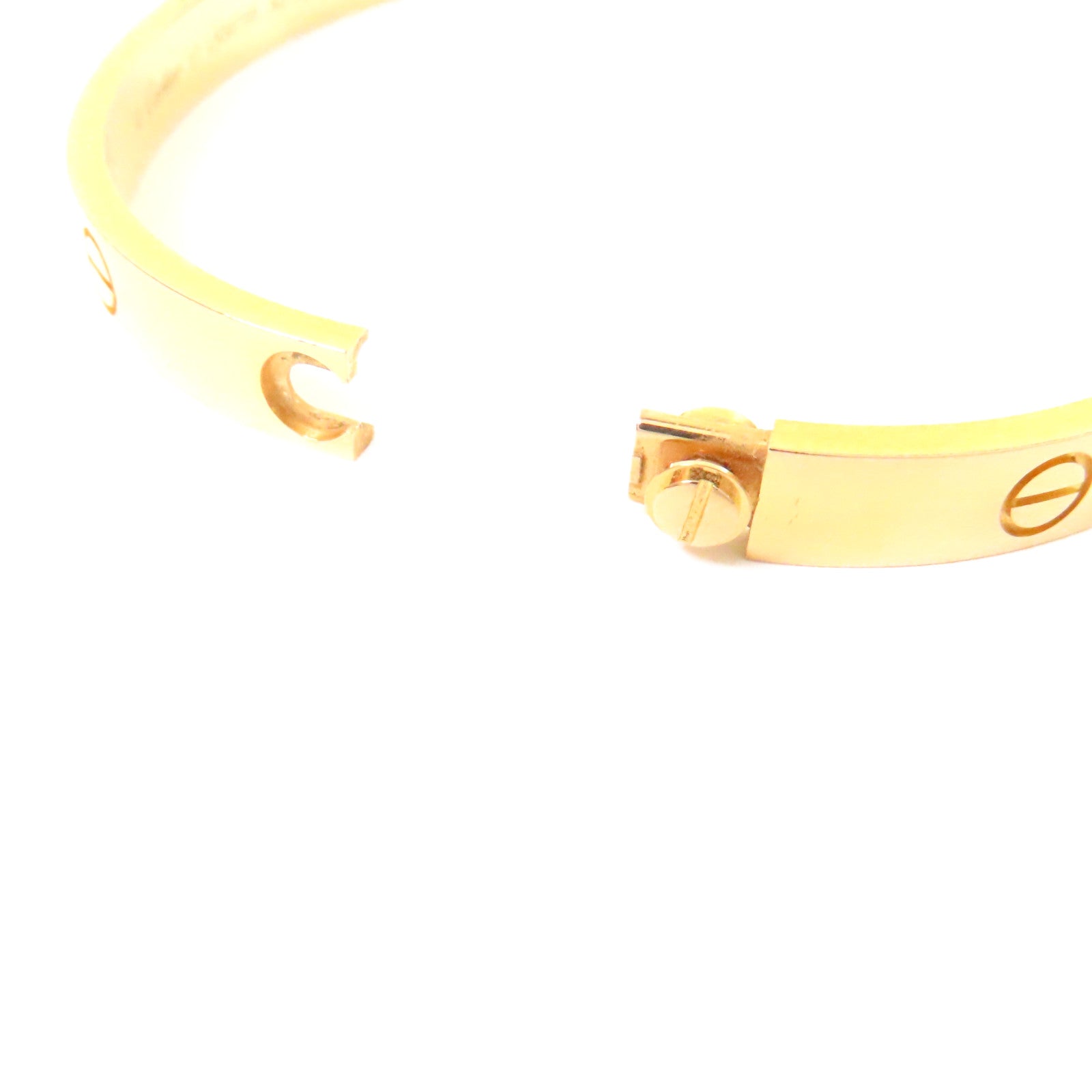 CARTIER 18K黃金Love Bracelet金扣手鐲金色Cartier#17