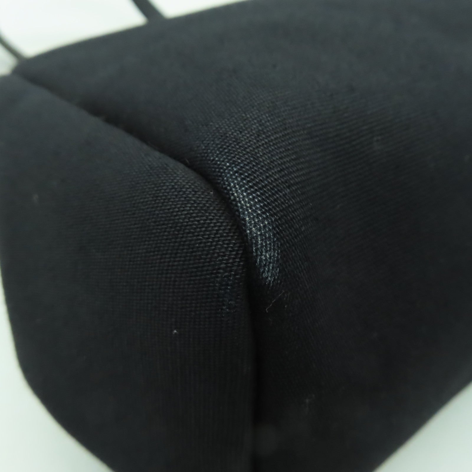 HERMES 帆布Herbag Backpack銀扣背包Noir黒色
