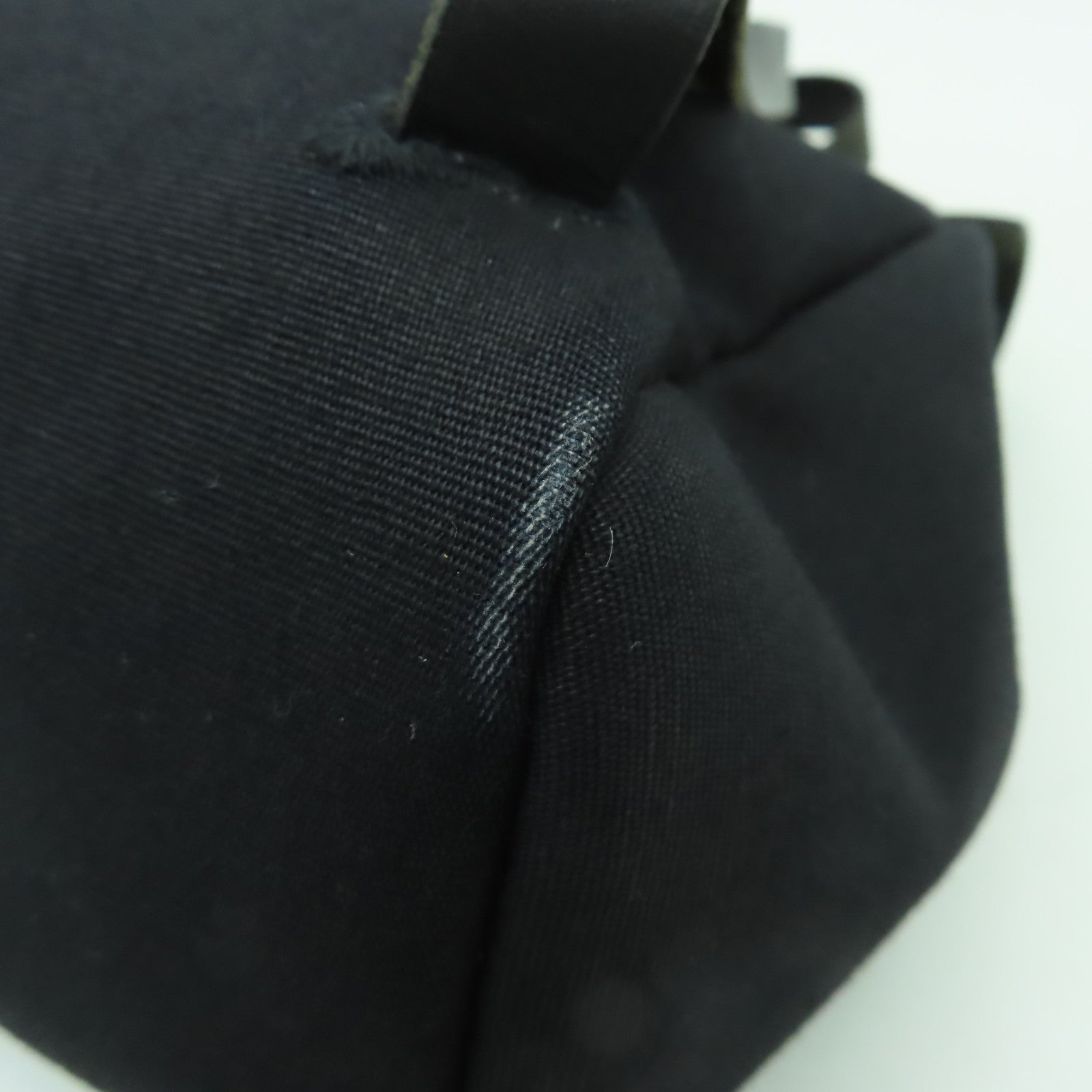 HERMES 帆布Herbag Backpack銀扣背包Noir黒色