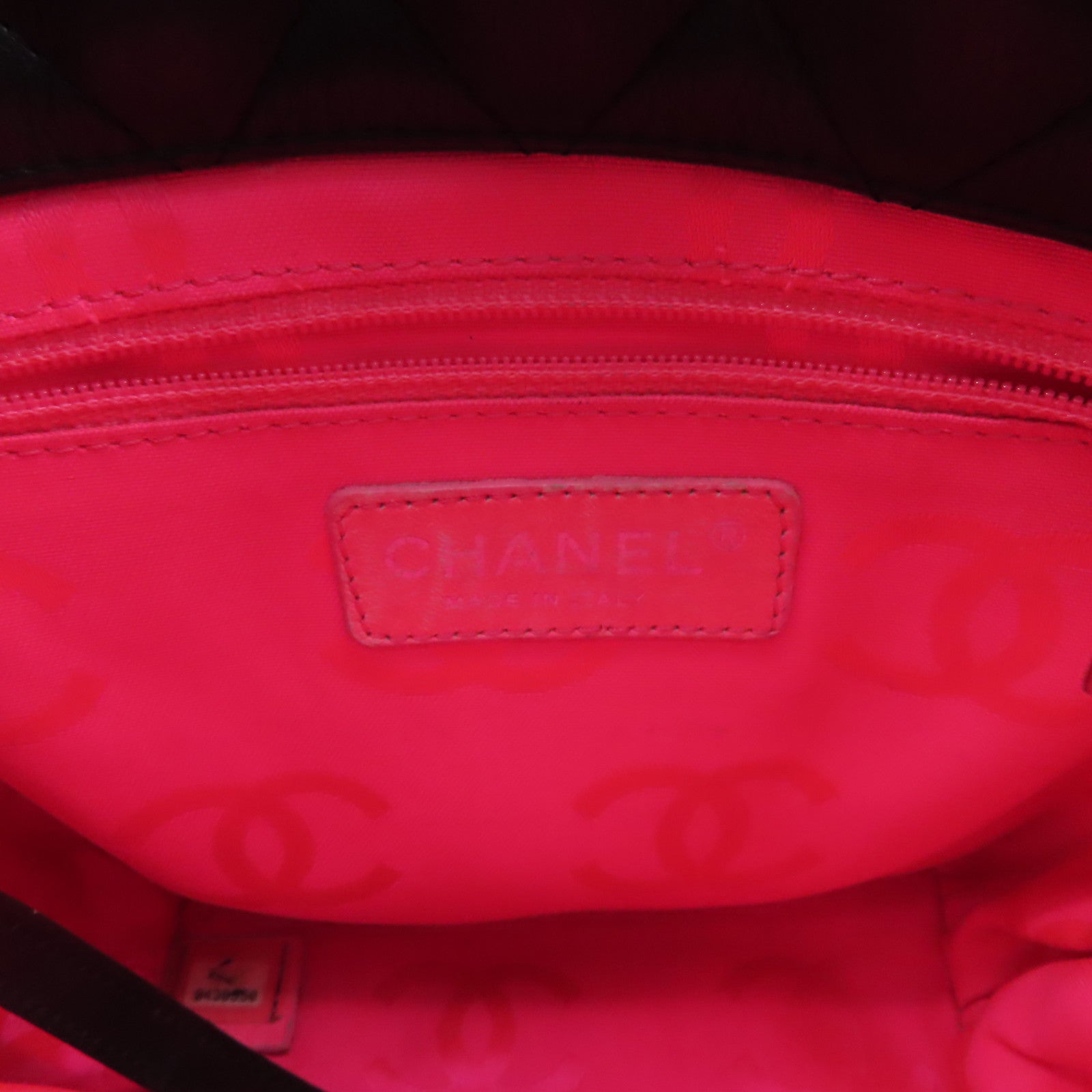 CHANEL 菱格牛皮皮革Cambon Tote Bag銀扣手挽袋黑色