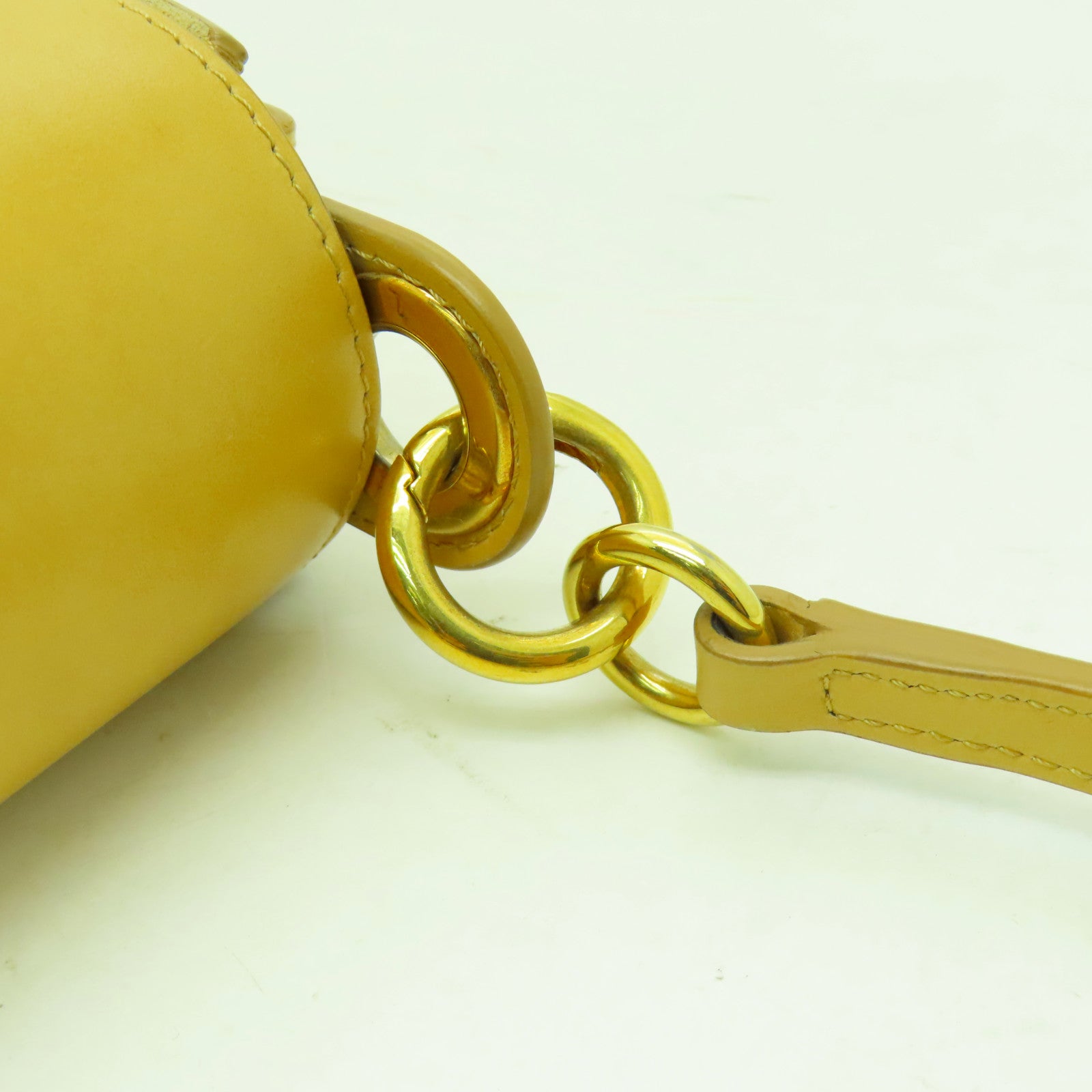 Chloe 牛皮皮革Shoulder Bag金扣/銀扣手挽肩背兩用袋啡色
