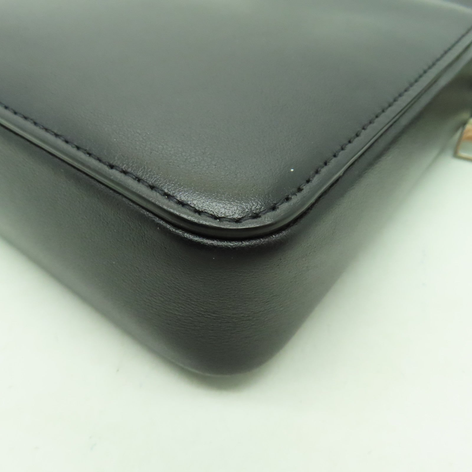 Dior 牛皮皮革Oblique Galaxy Vertical銀扣肩背袋黒色