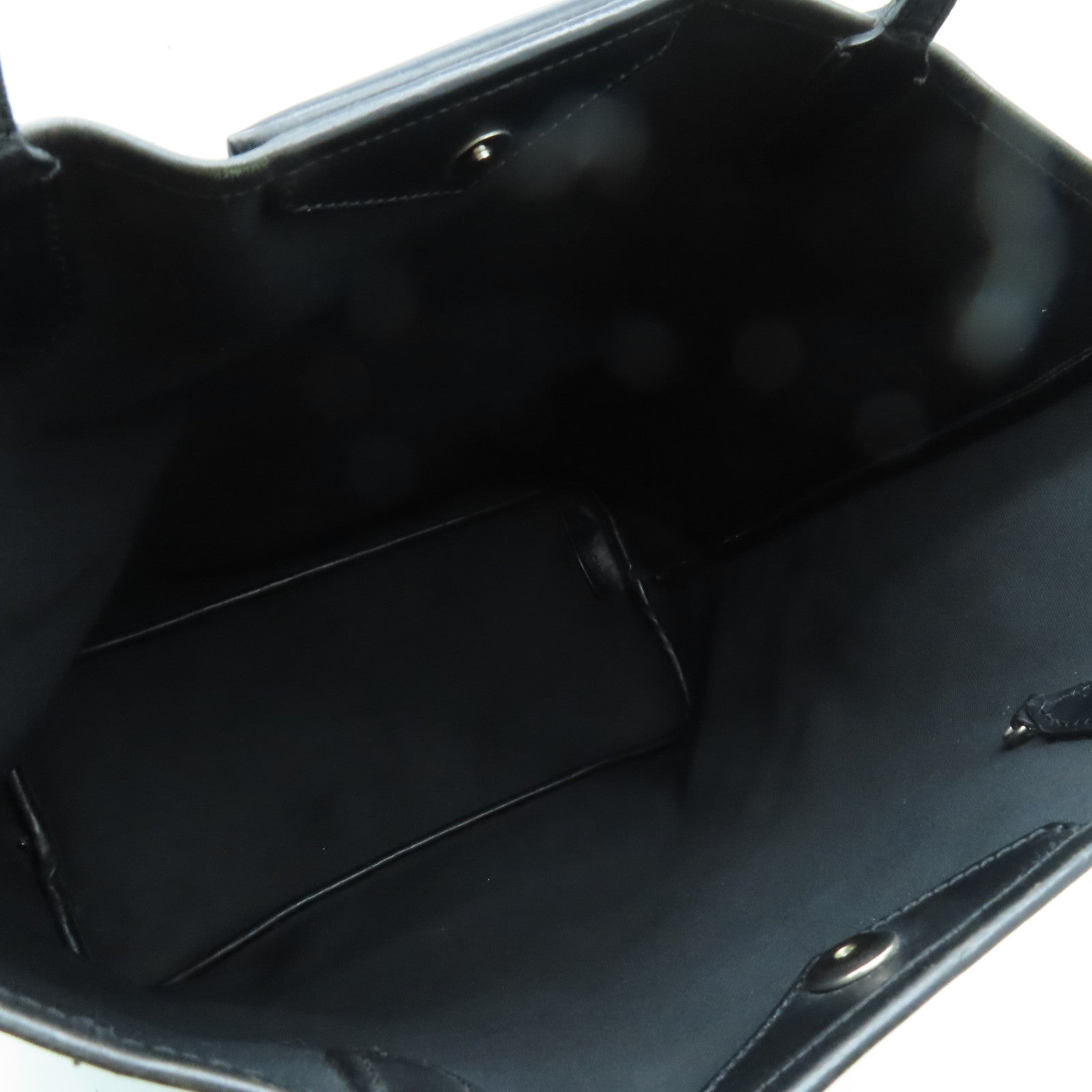 GIVENCHY 涂层帆布Tote Bag银扣手挽袋黑色