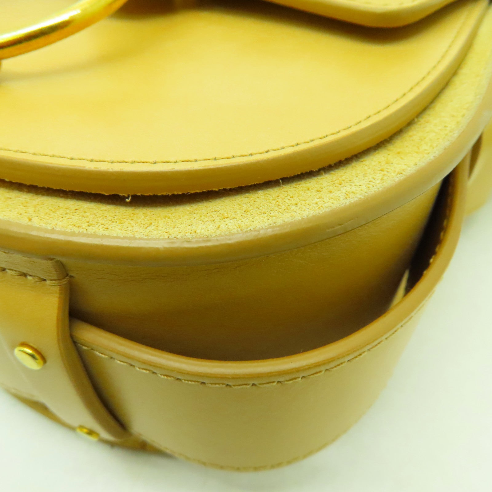 Chloe 牛皮皮革Shoulder Bag金扣/銀扣手挽肩背兩用袋啡色