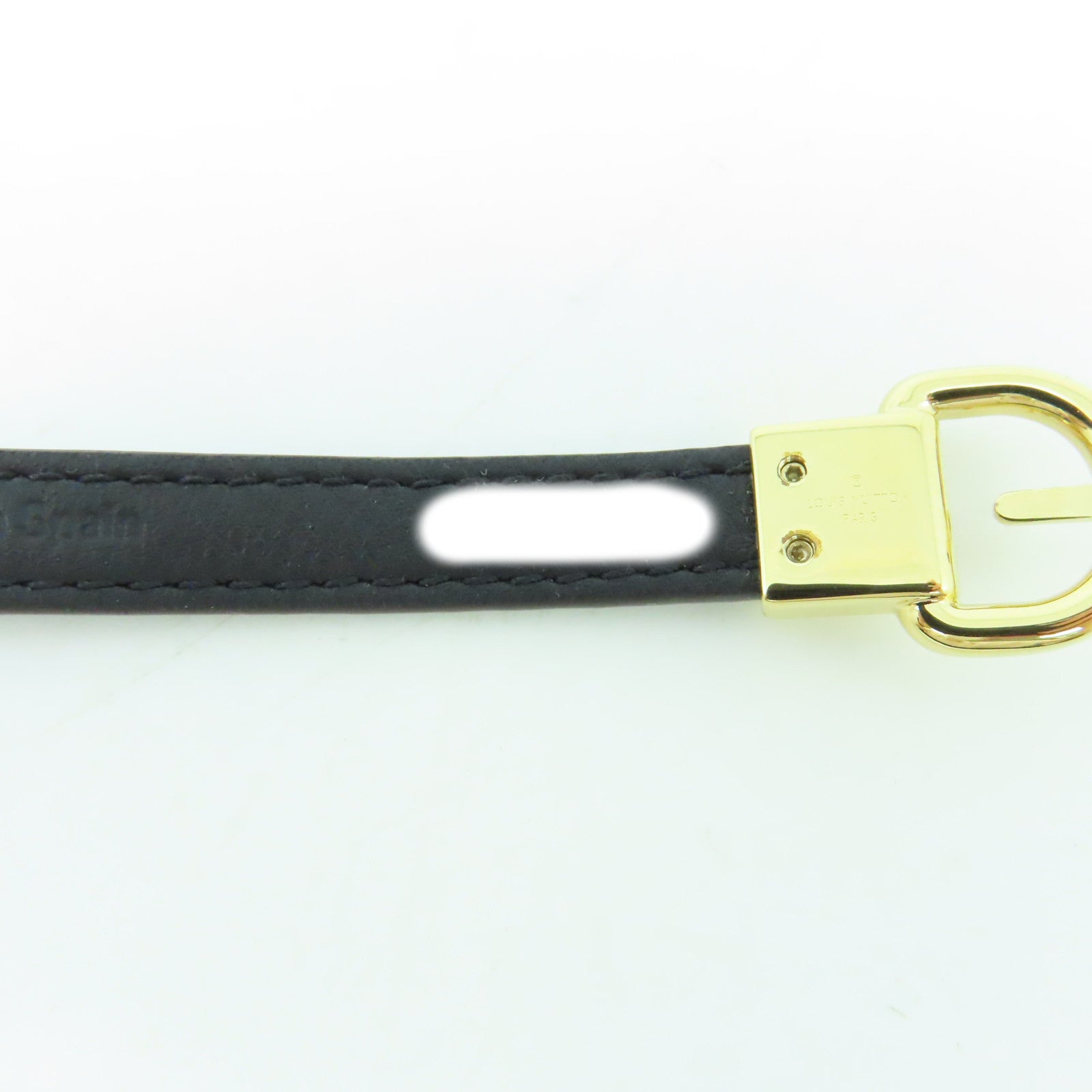LOUIS VUITTON Monogram Fasten Your金扣手镯啡色#15.75cm