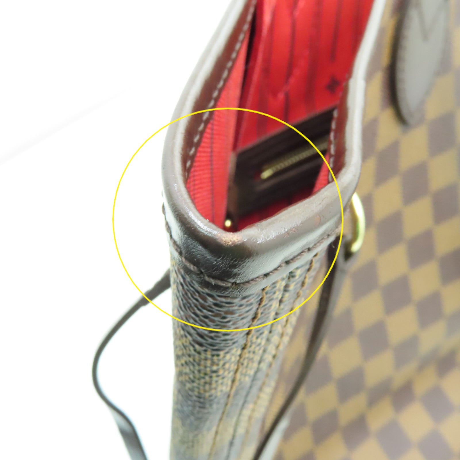 LOUIS VUITTON Damier Neverfull MM Tote Bag肩背袋啡色
