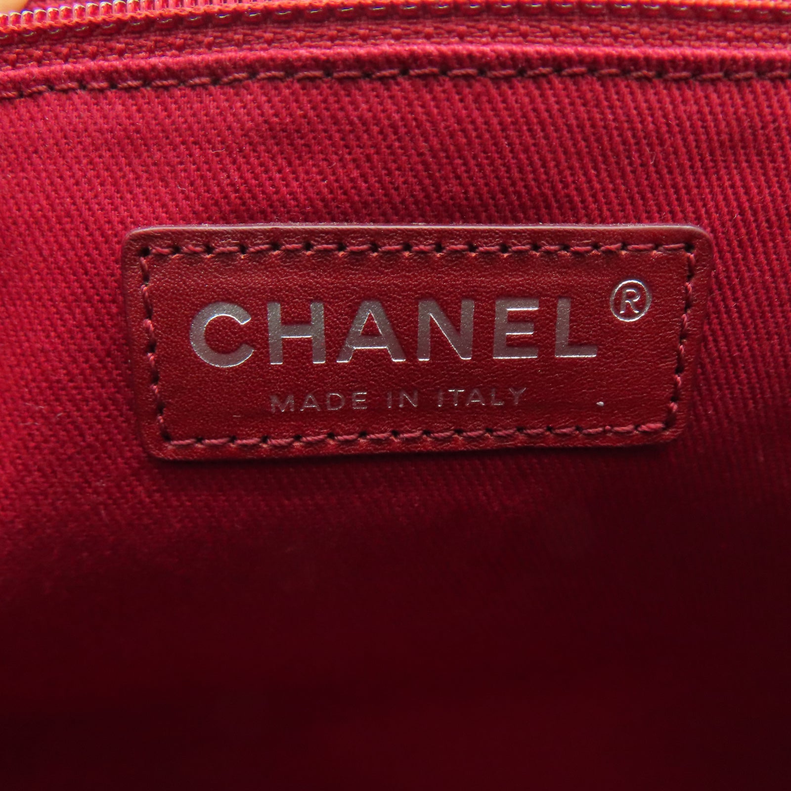 CHANEL 【激減優惠】菱格牛皮皮革Chain Shoulder銀扣鏈帶肩背袋紅色