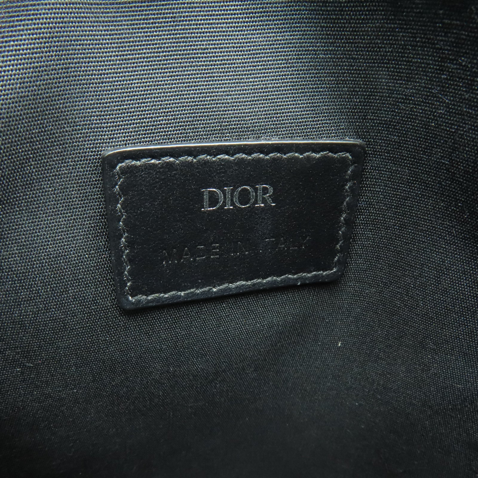 Dior 牛皮皮革Oblique Galaxy Vertical銀扣肩背袋黒色