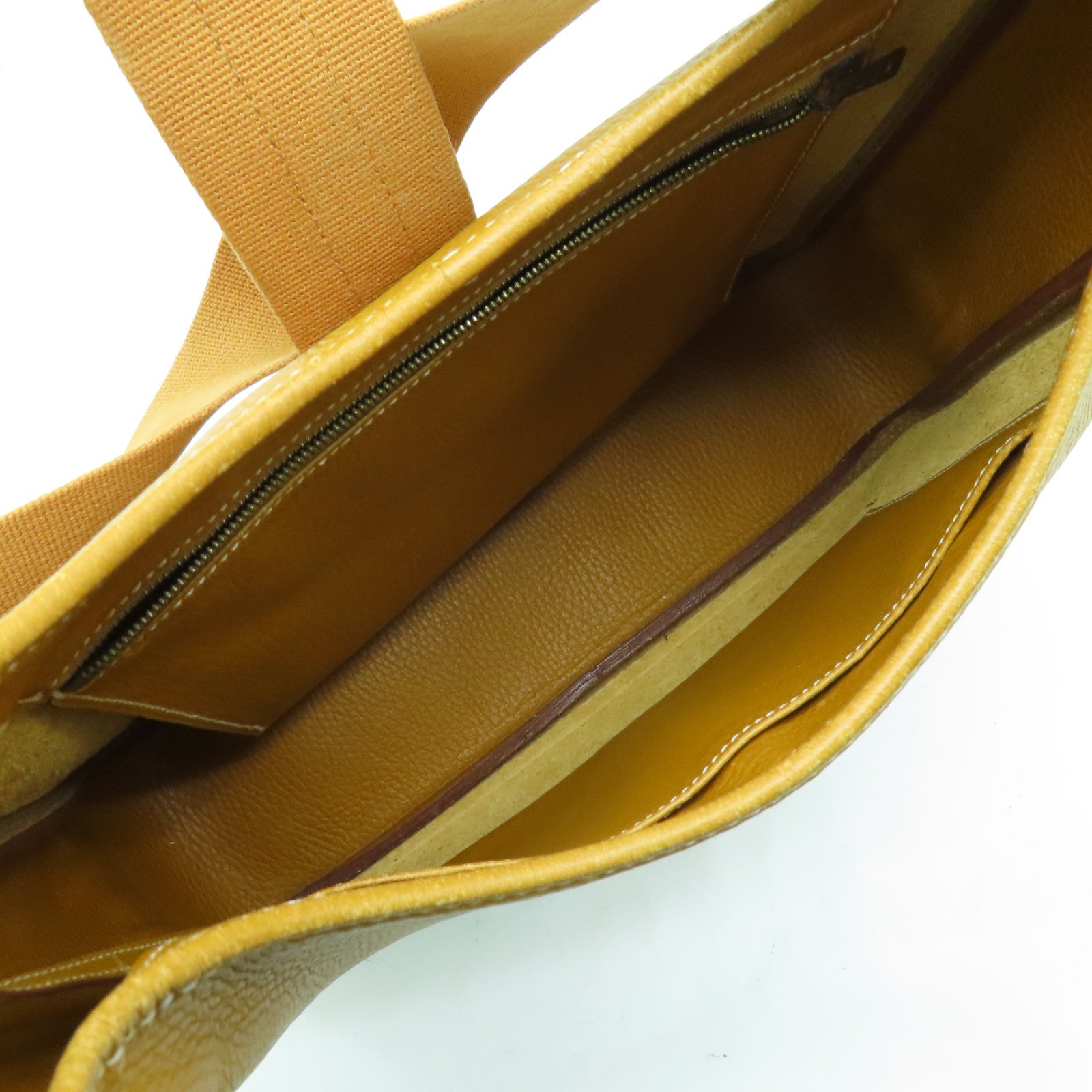 HERMES 【激減優惠】Clemence皮革Tsako金扣肩背袋啡色
