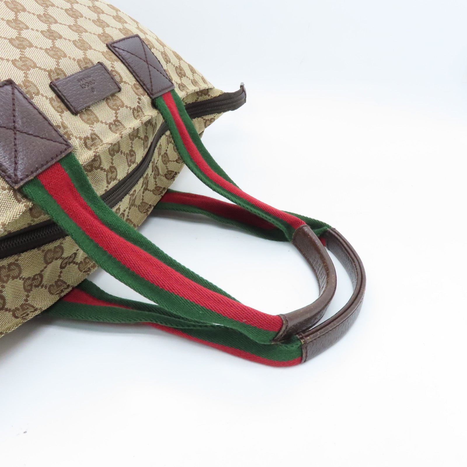 GUCCI 帆布Tote Bag银扣手挽肩背两用袋啡色
