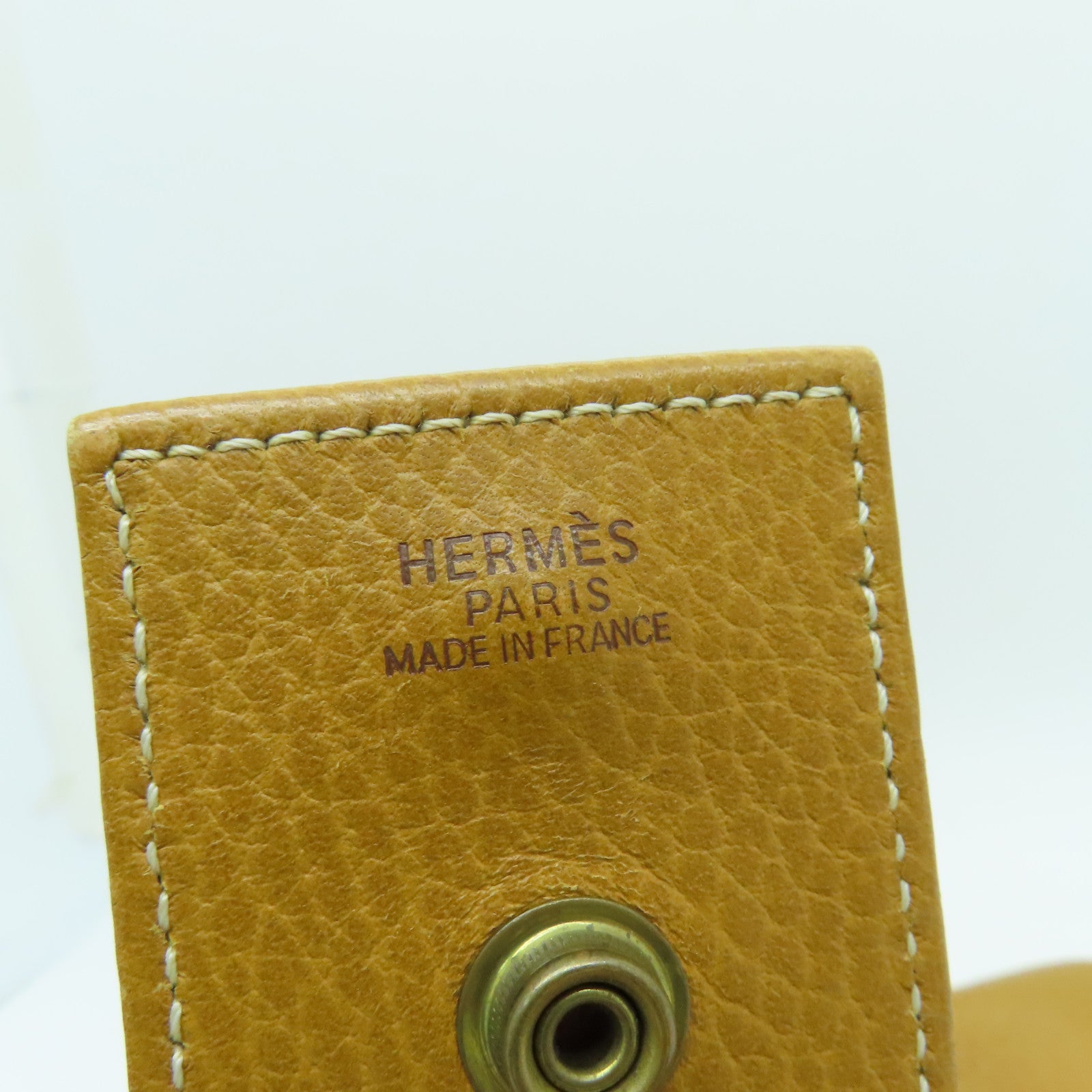 HERMES 【激減優惠】Clemence皮革Tsako金扣肩背袋啡色