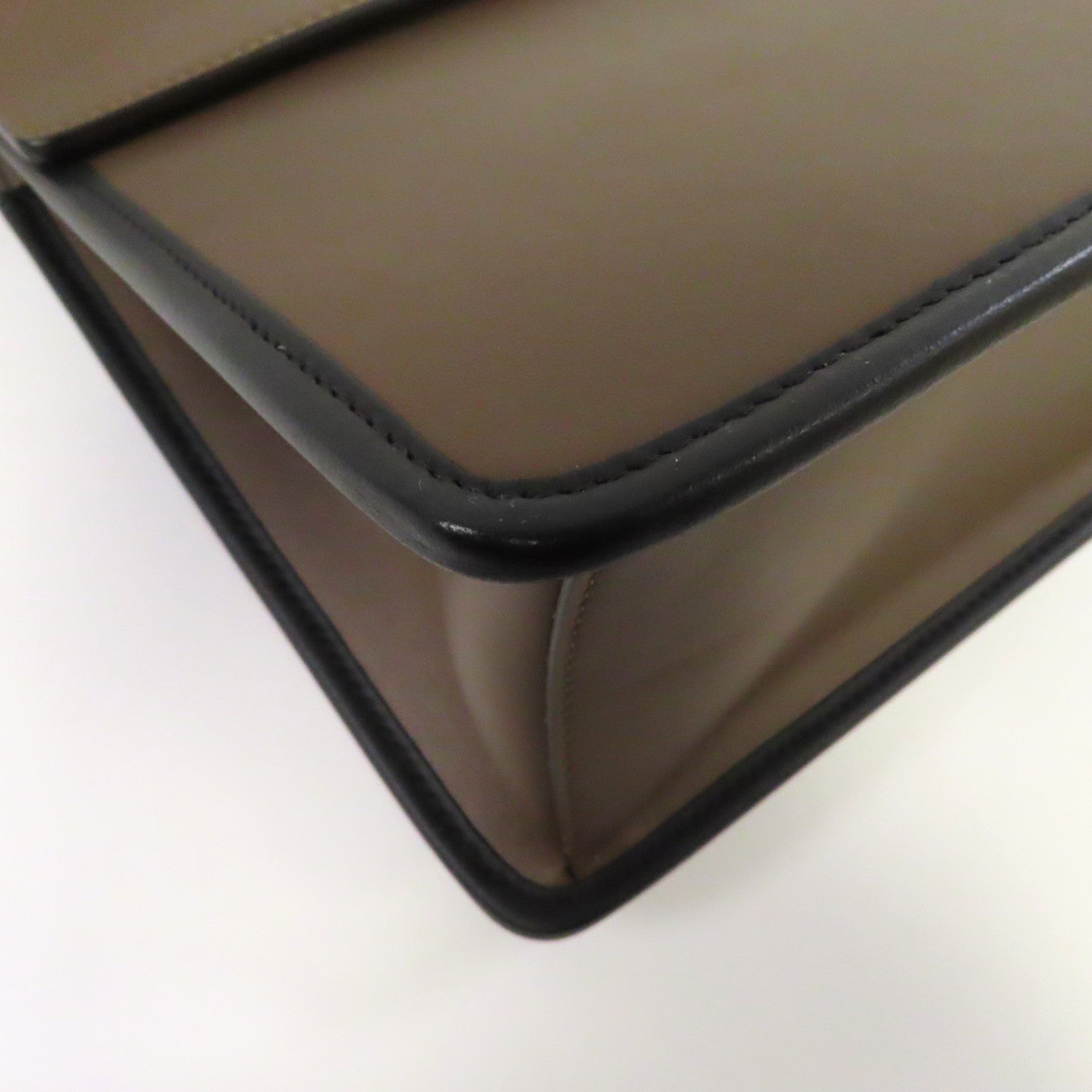FENDI 牛皮皮革Shoulder Bag手挽肩背兩用袋啡色