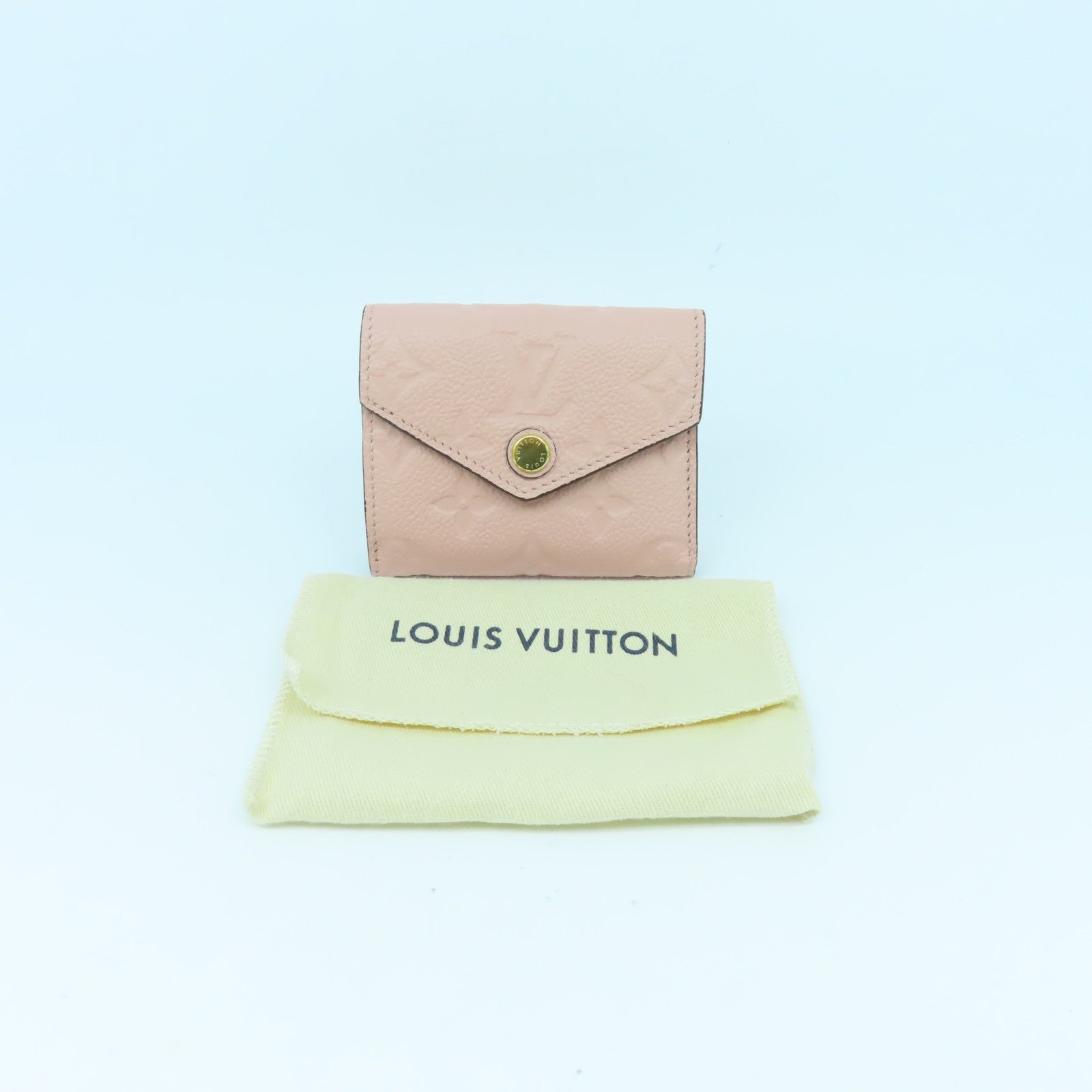 LOUIS VUITTON Monogram Empreinte Zoe Wallet金扣錢包粉紅色