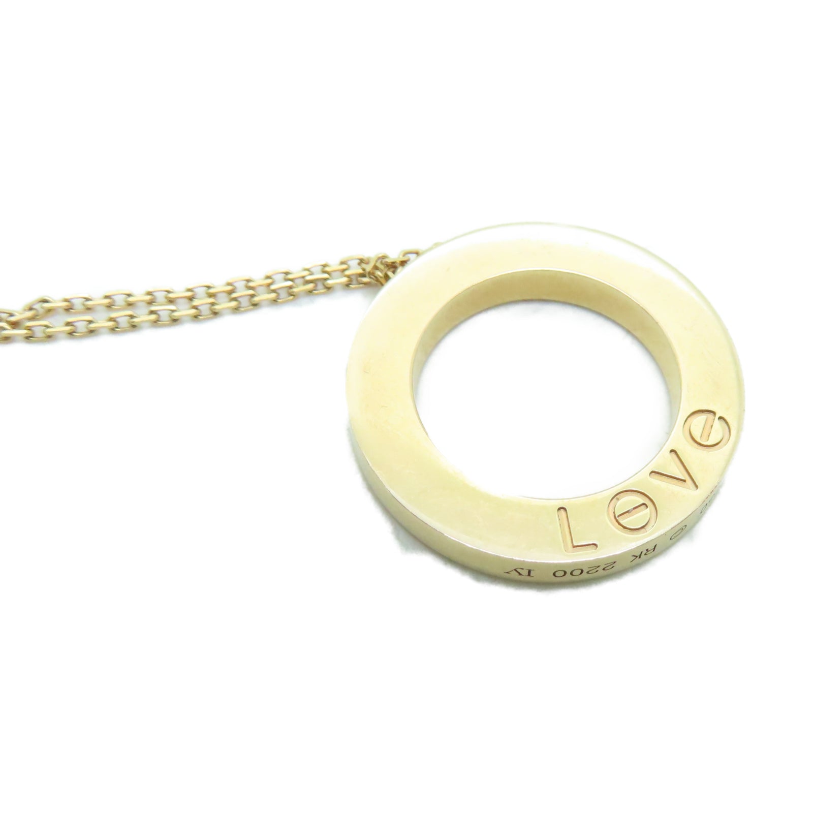 CARTIER 18K玫瑰金Love Necklace 0.34ct鑽石項鍊