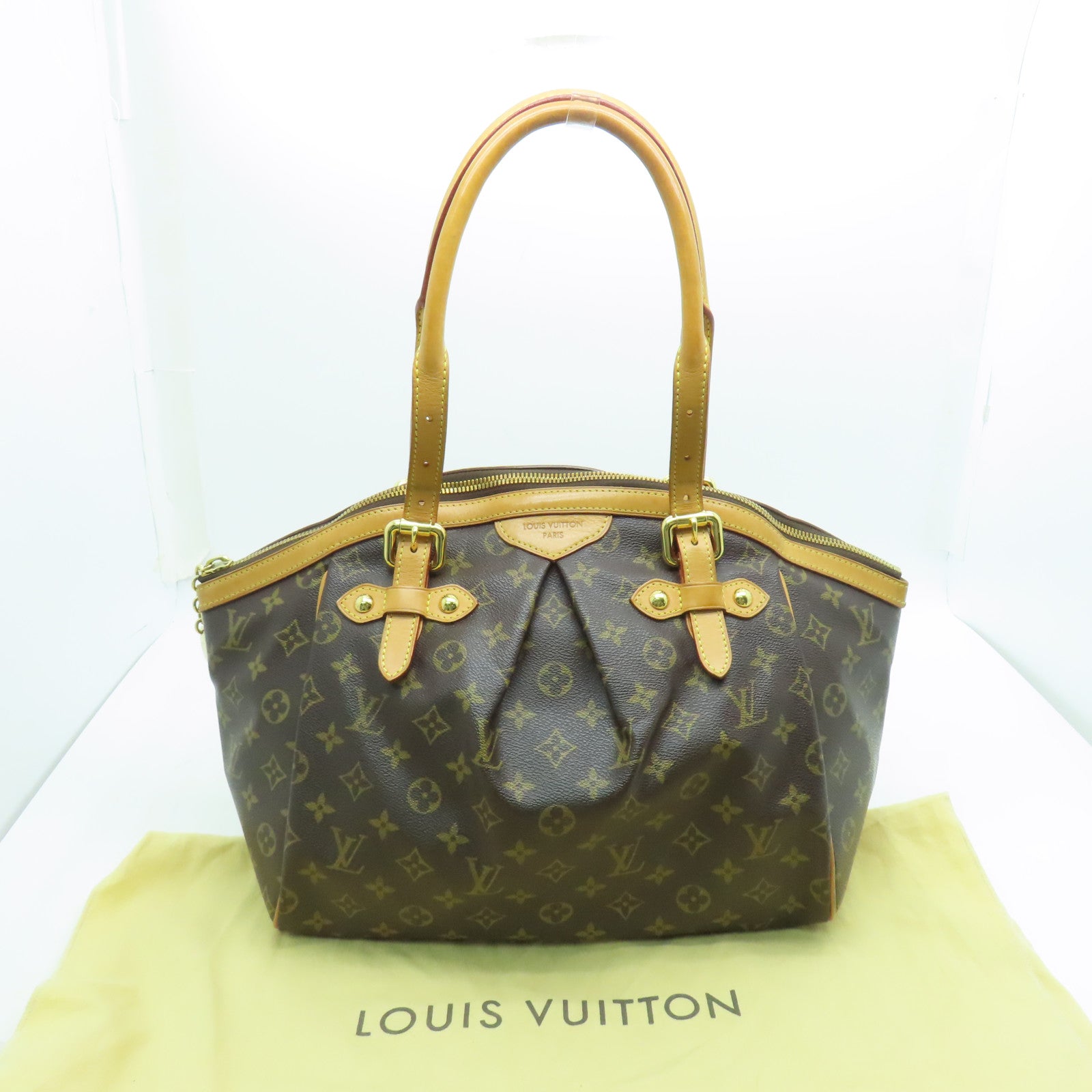 LOUIS VUITTON Monogram Tivoli GM金扣手挽袋啡色