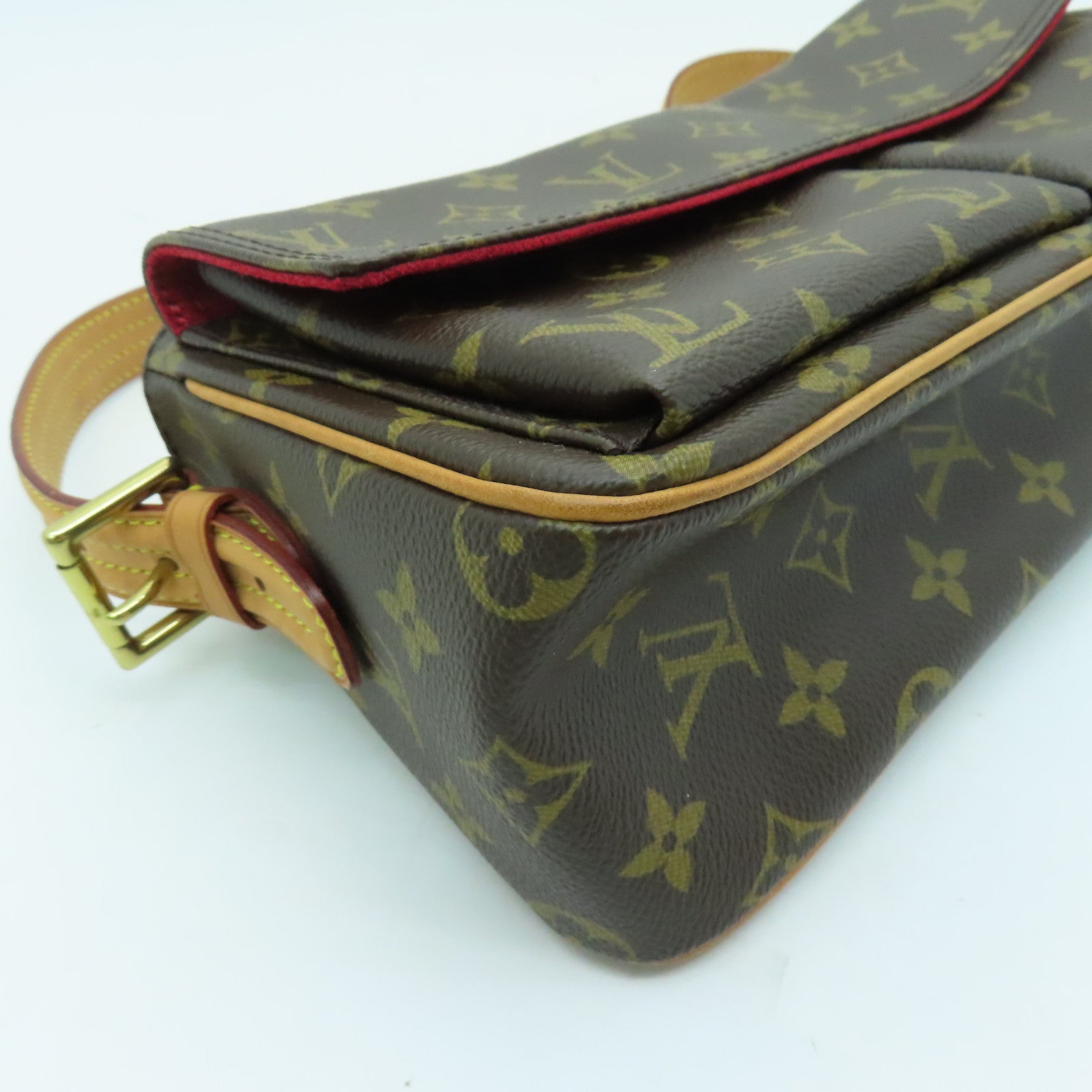 LOUIS VUITTON Monogram Viva Cite MM Shoulder Bag金扣肩背袋啡色