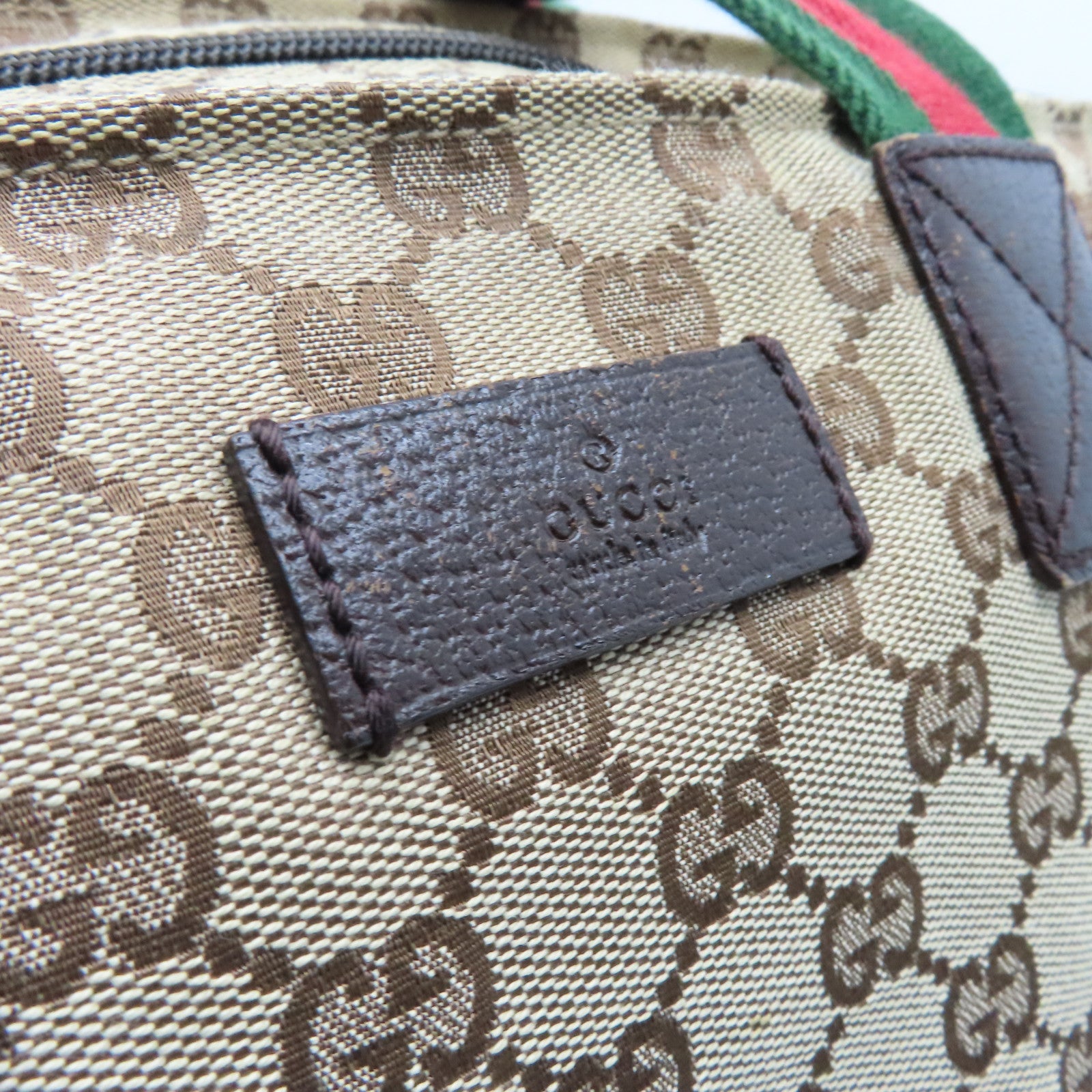 GUCCI 帆布Tote Bag银扣手挽肩背两用袋啡色