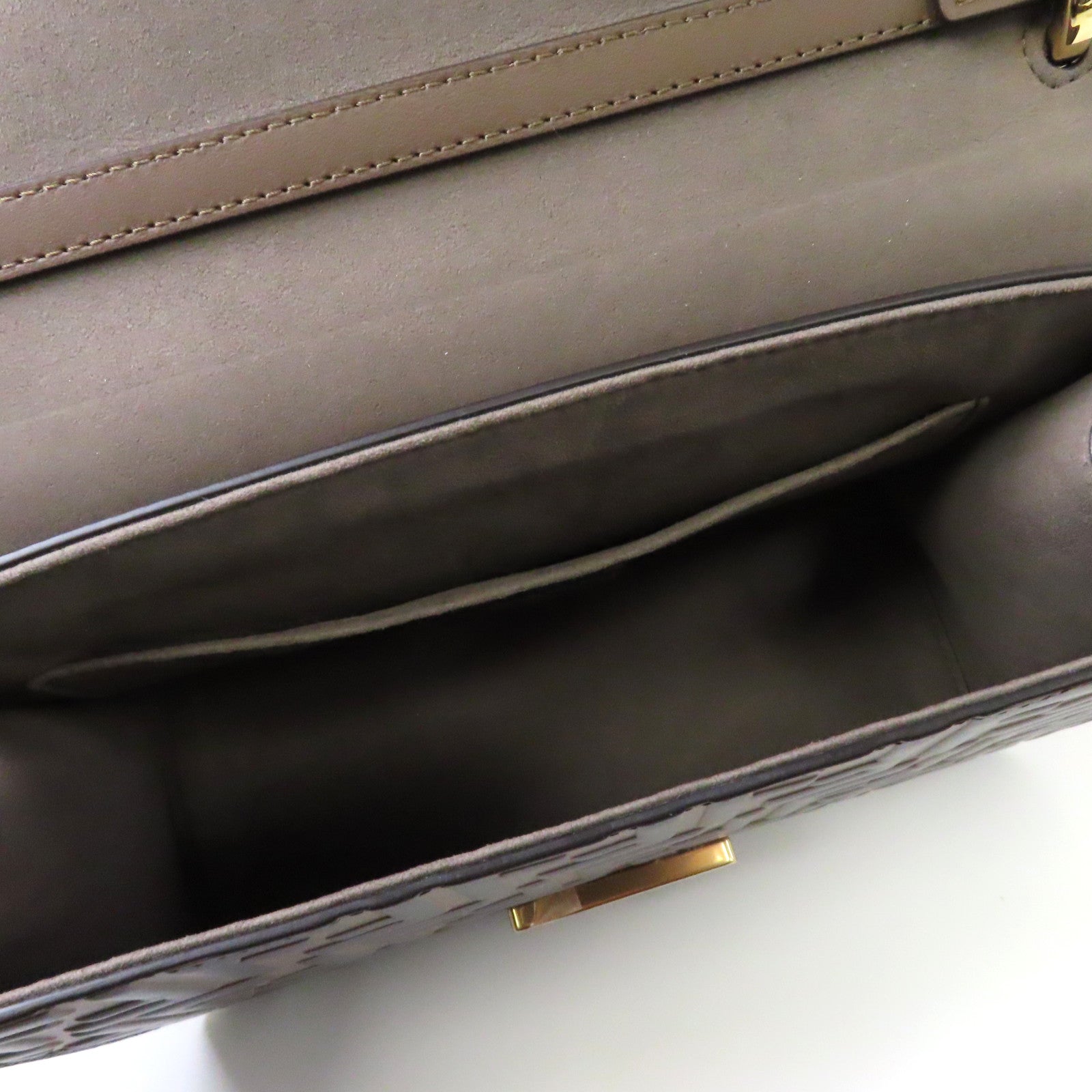FENDI 牛皮皮革Shoulder Bag手挽肩背兩用袋啡色