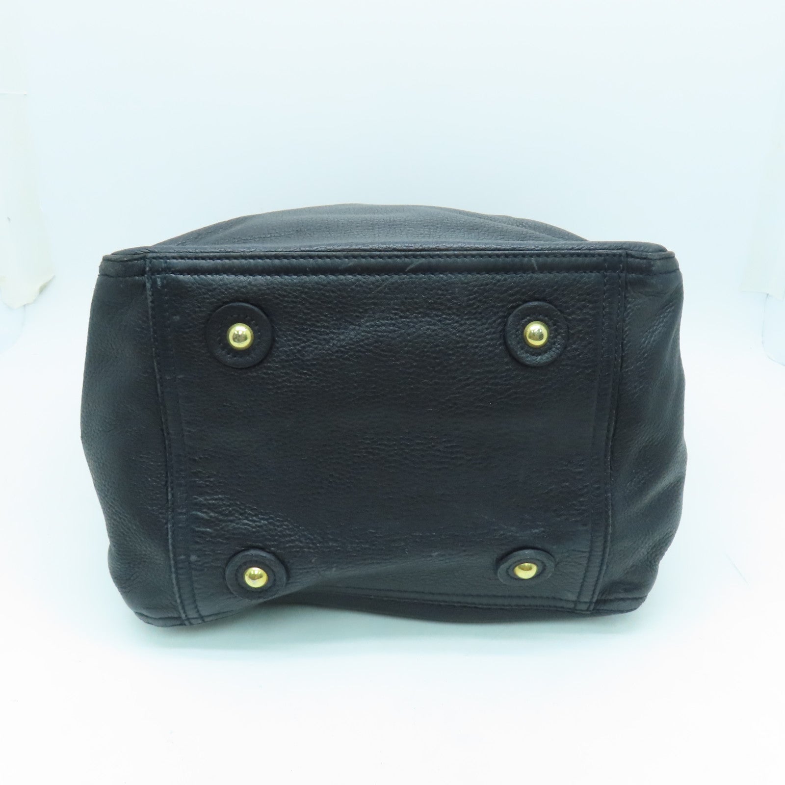 YVES SAINT LAURENT 牛皮皮革Tote Bag金扣手挽袋黑色