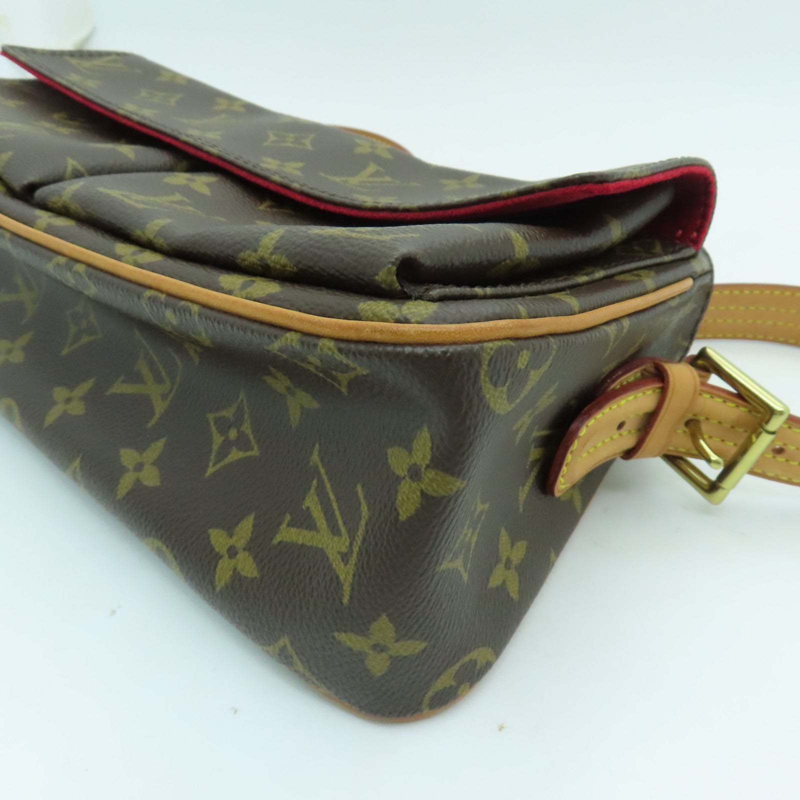 LOUIS VUITTON Monogram Viva Cite MM Shoulder Bag金扣肩背袋啡色