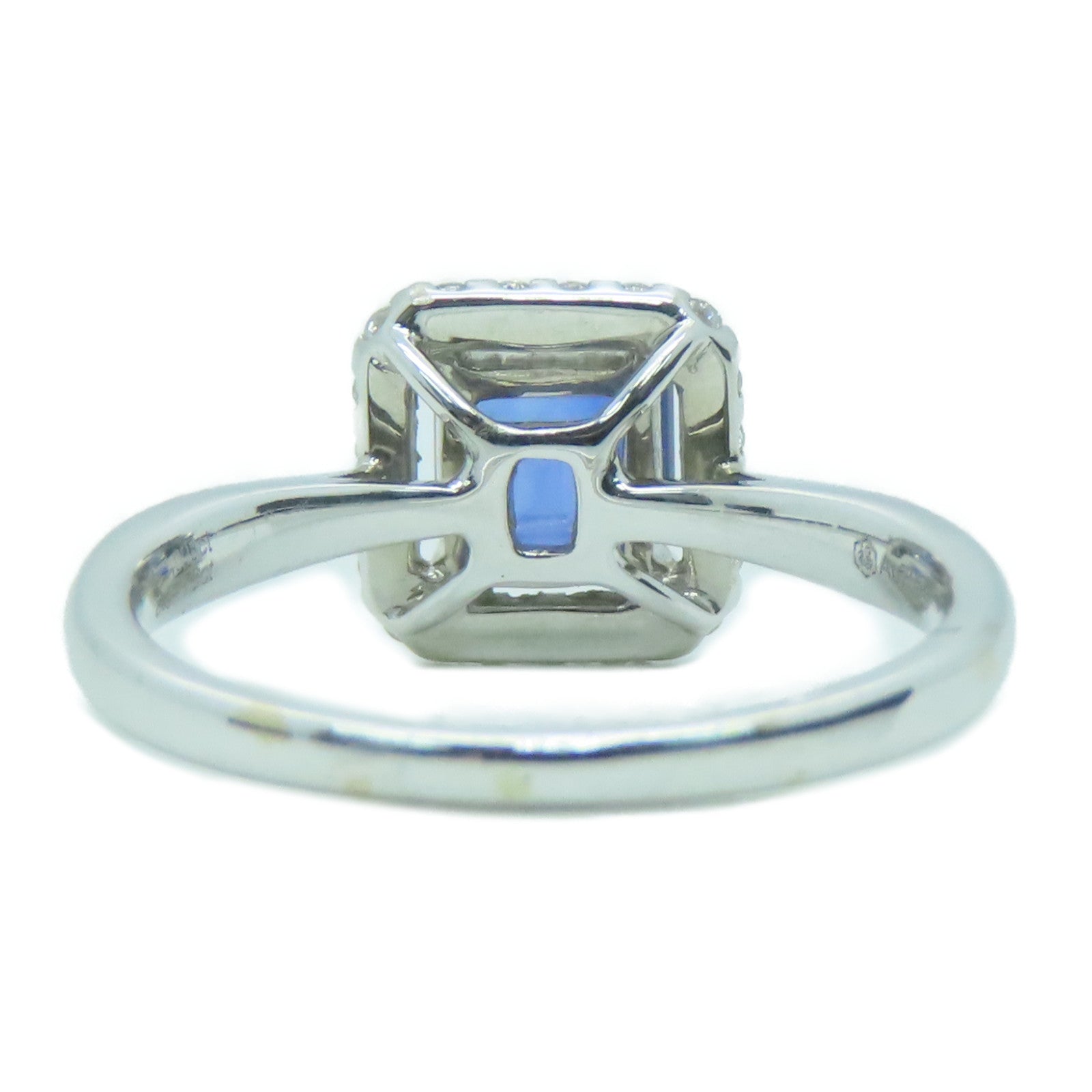 JEWELRY 18K白金Sapphire Diamond Ring1.008ct蓝宝石/0.176ct钻石戒指US#6