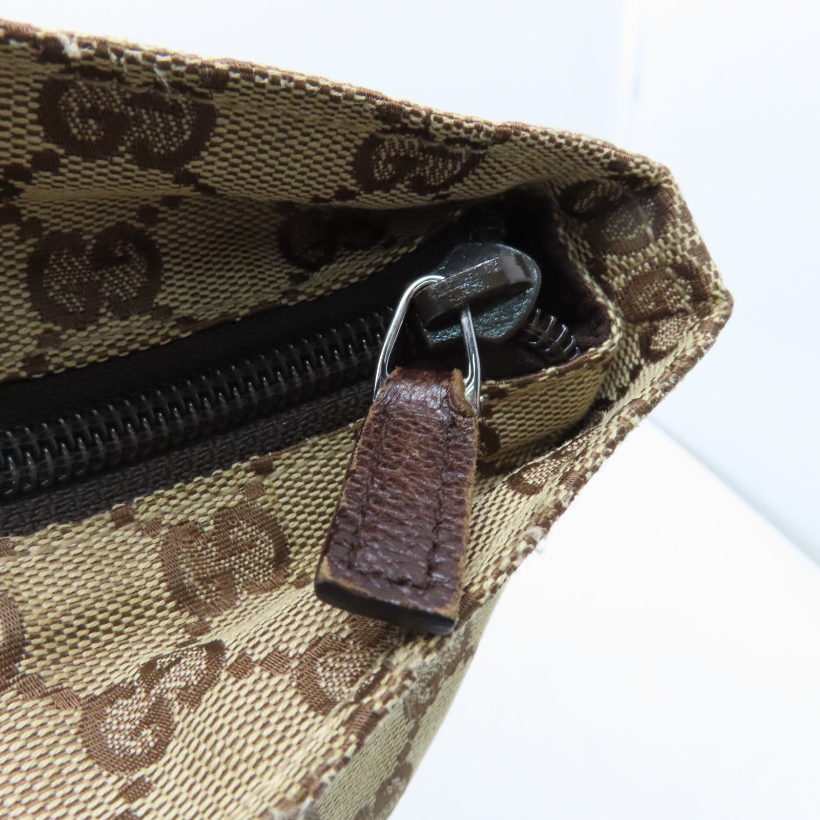 GUCCI 帆布Tote Bag银扣手挽肩背两用袋啡色