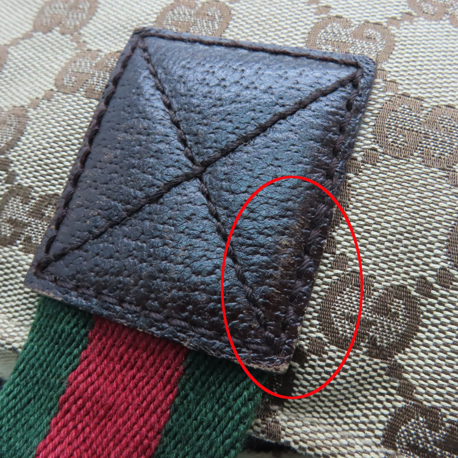GUCCI 帆布Tote Bag银扣手挽肩背两用袋啡色
