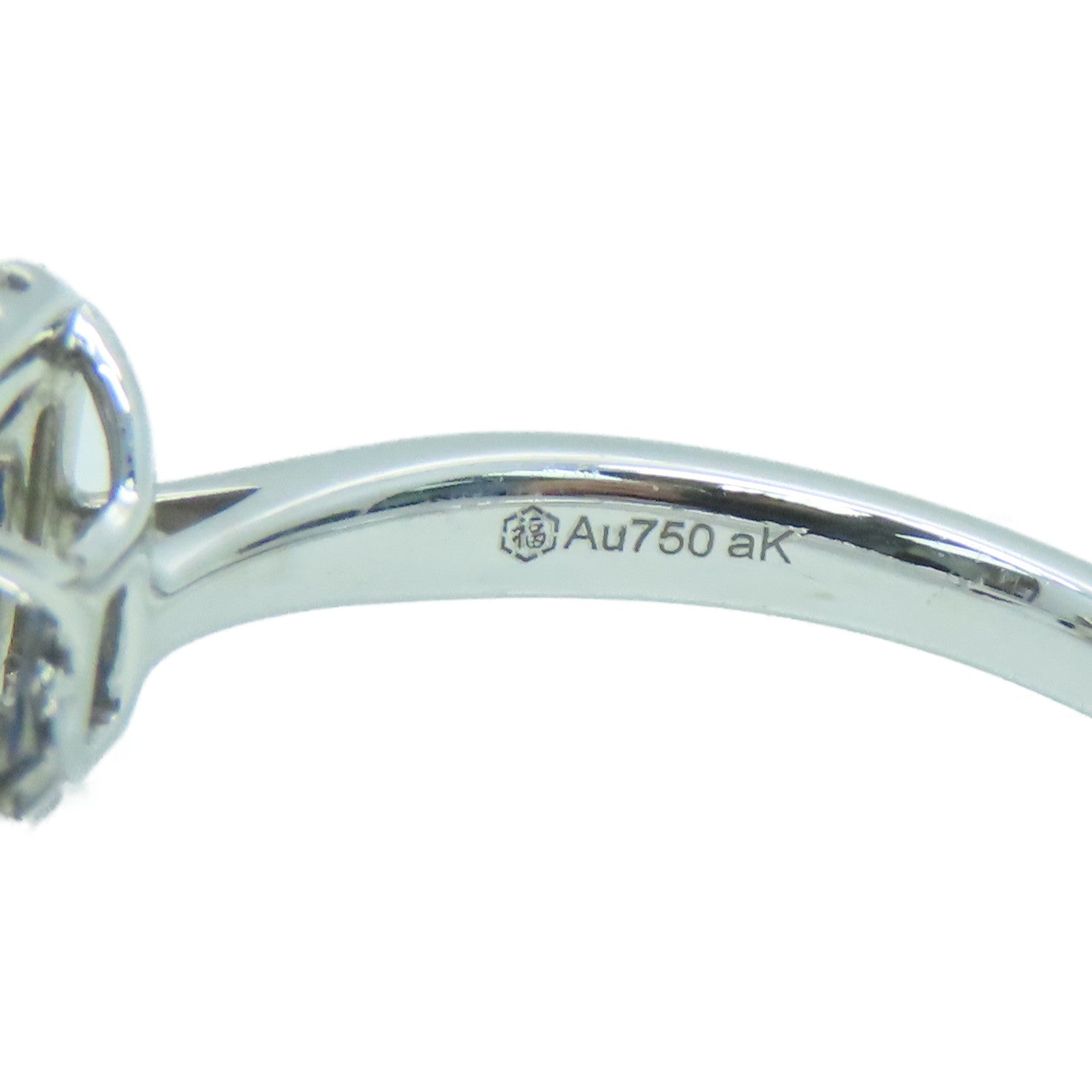 JEWELRY 18K白金Sapphire Diamond Ring1.008ct蓝宝石/0.176ct钻石戒指US#6