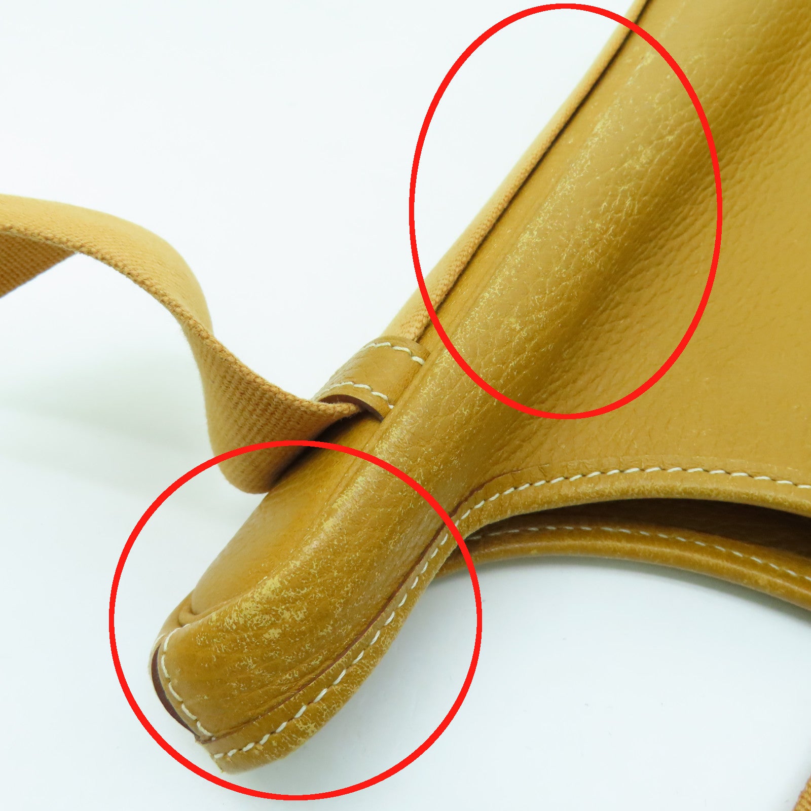 HERMES 【激減優惠】Clemence皮革Tsako金扣肩背袋啡色