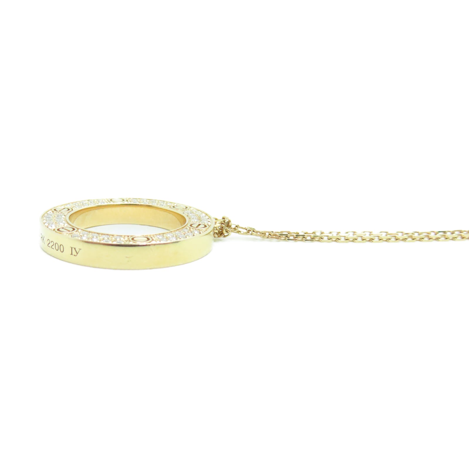 CARTIER 18K玫瑰金Love Necklace 0.34ct鑽石項鍊