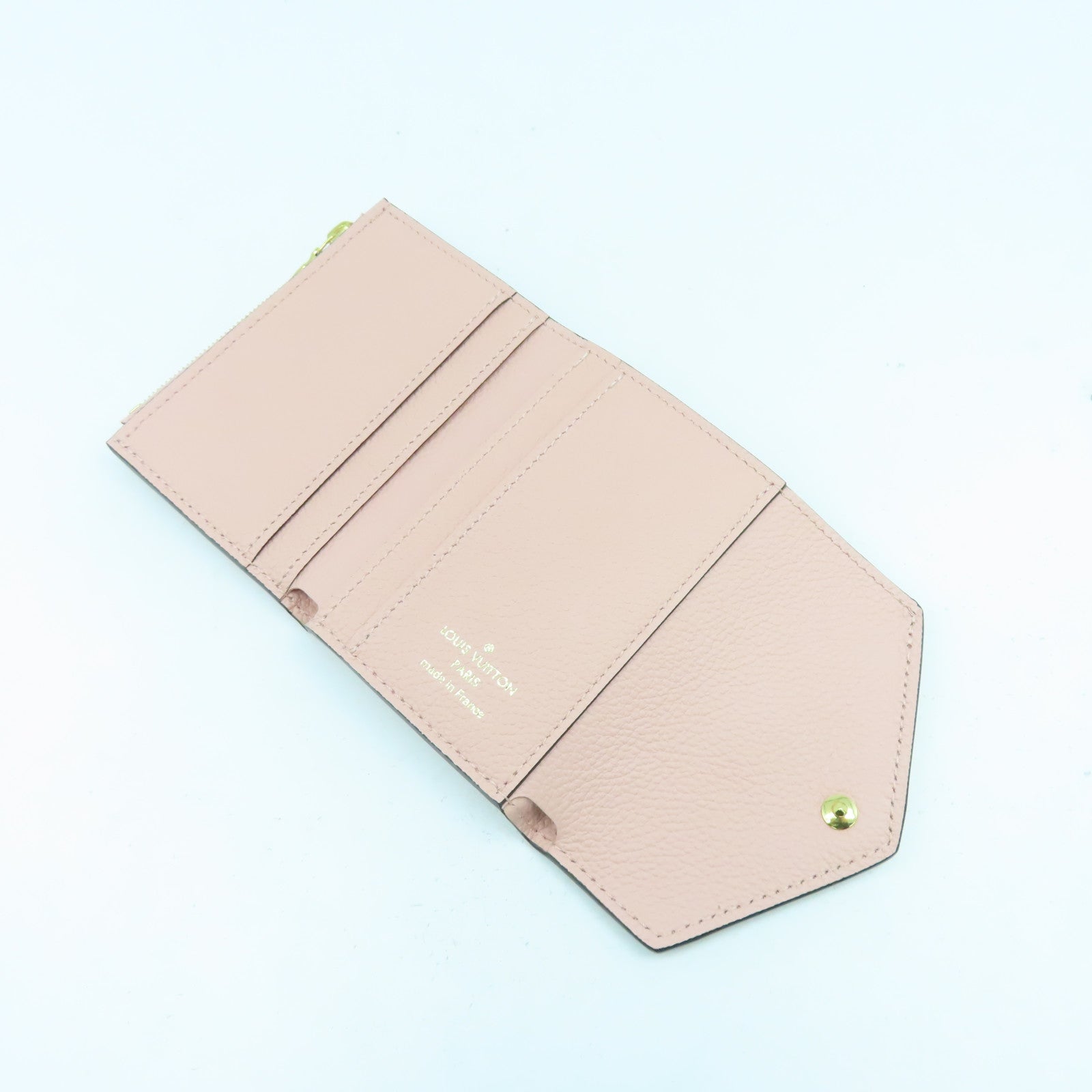 LOUIS VUITTON Monogram Empreinte Zoe Wallet金扣錢包粉紅色