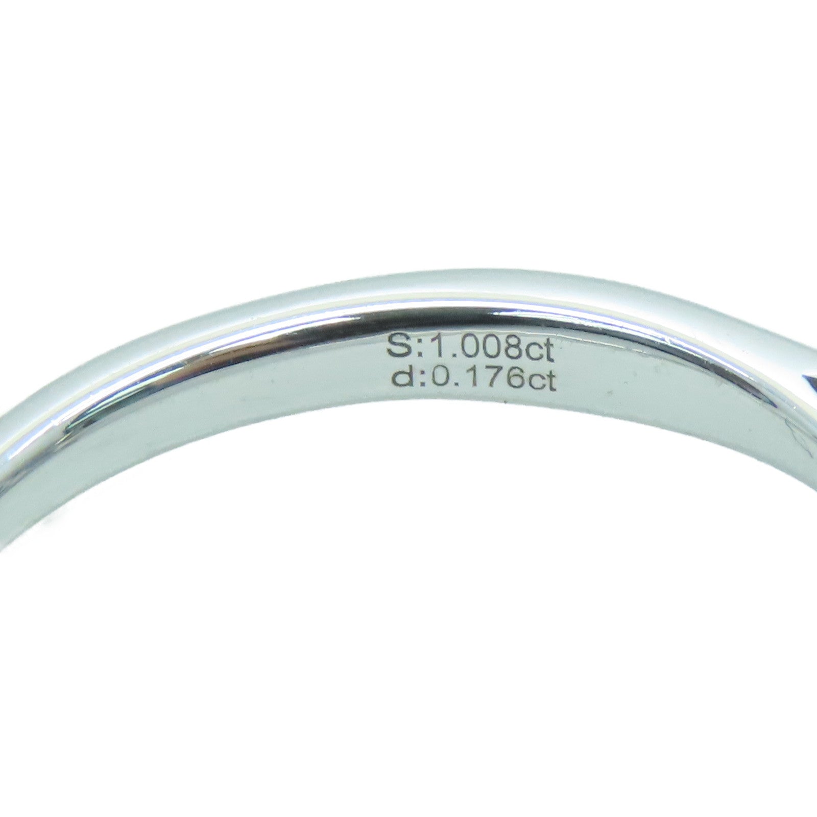 JEWELRY 18K白金Sapphire Diamond Ring1.008ct蓝宝石/0.176ct钻石戒指US#6