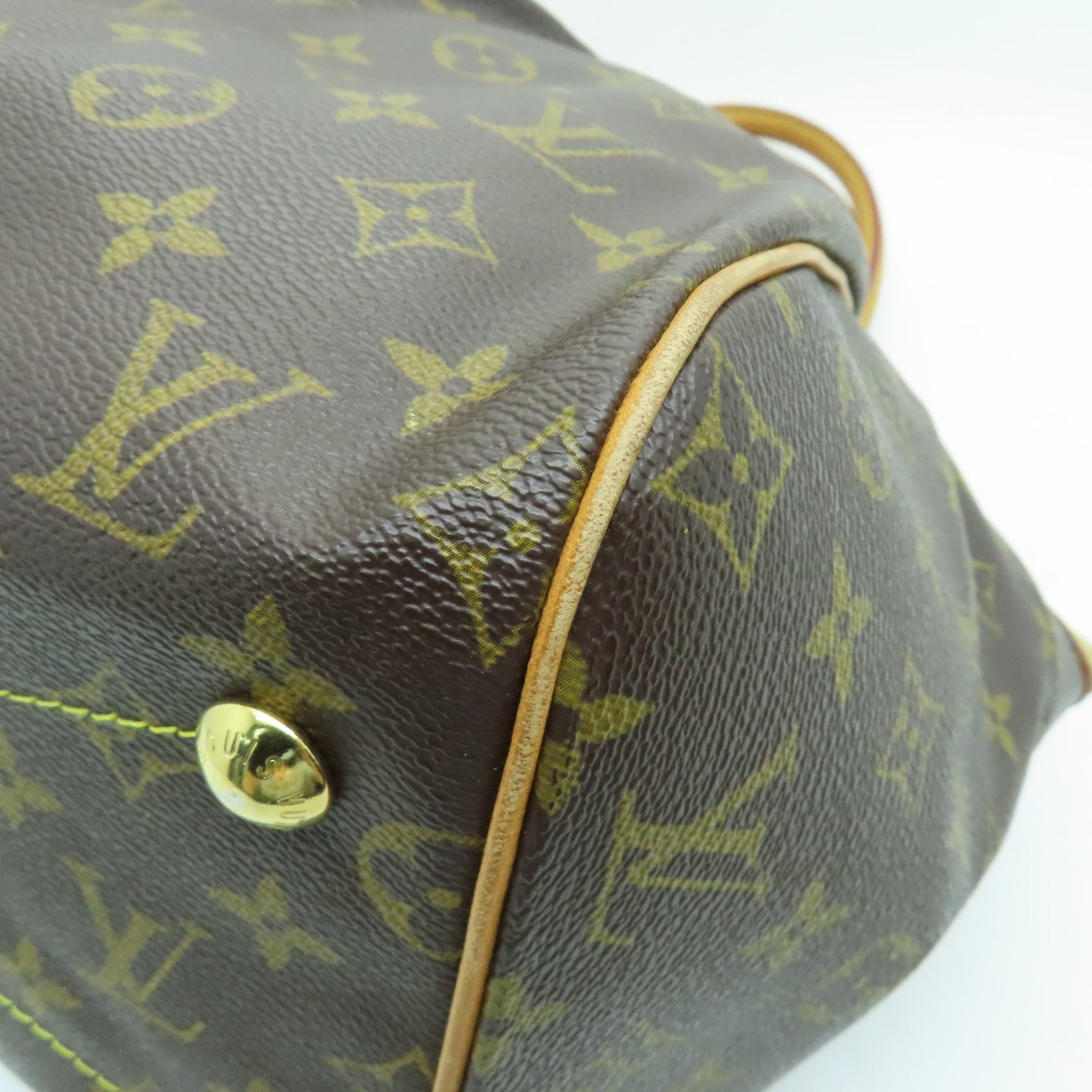 LOUIS VUITTON Monogram Tivoli GM金扣手挽袋啡色
