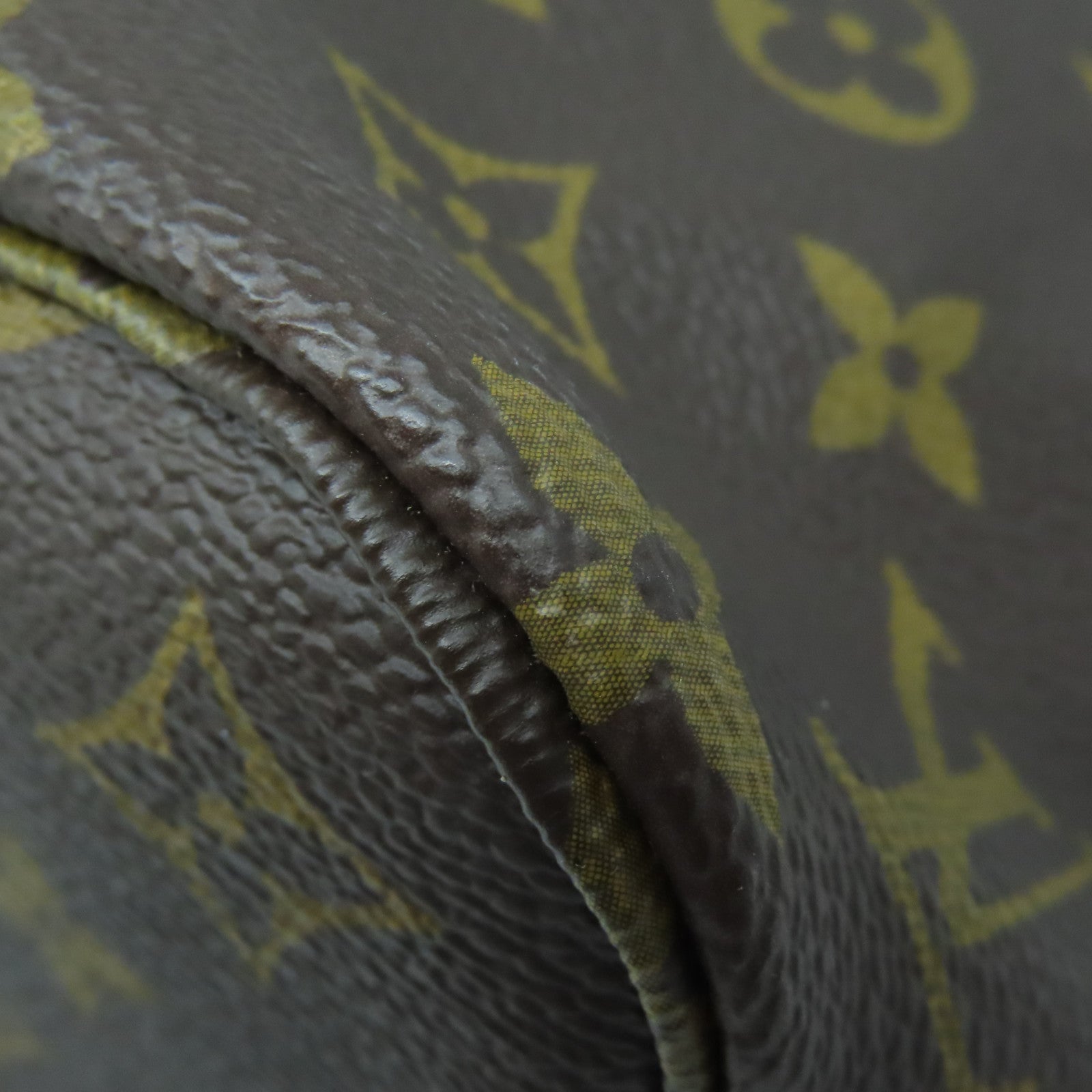LOUIS VUITTON Monogram Neverfull PM金扣手挽袋棕色
