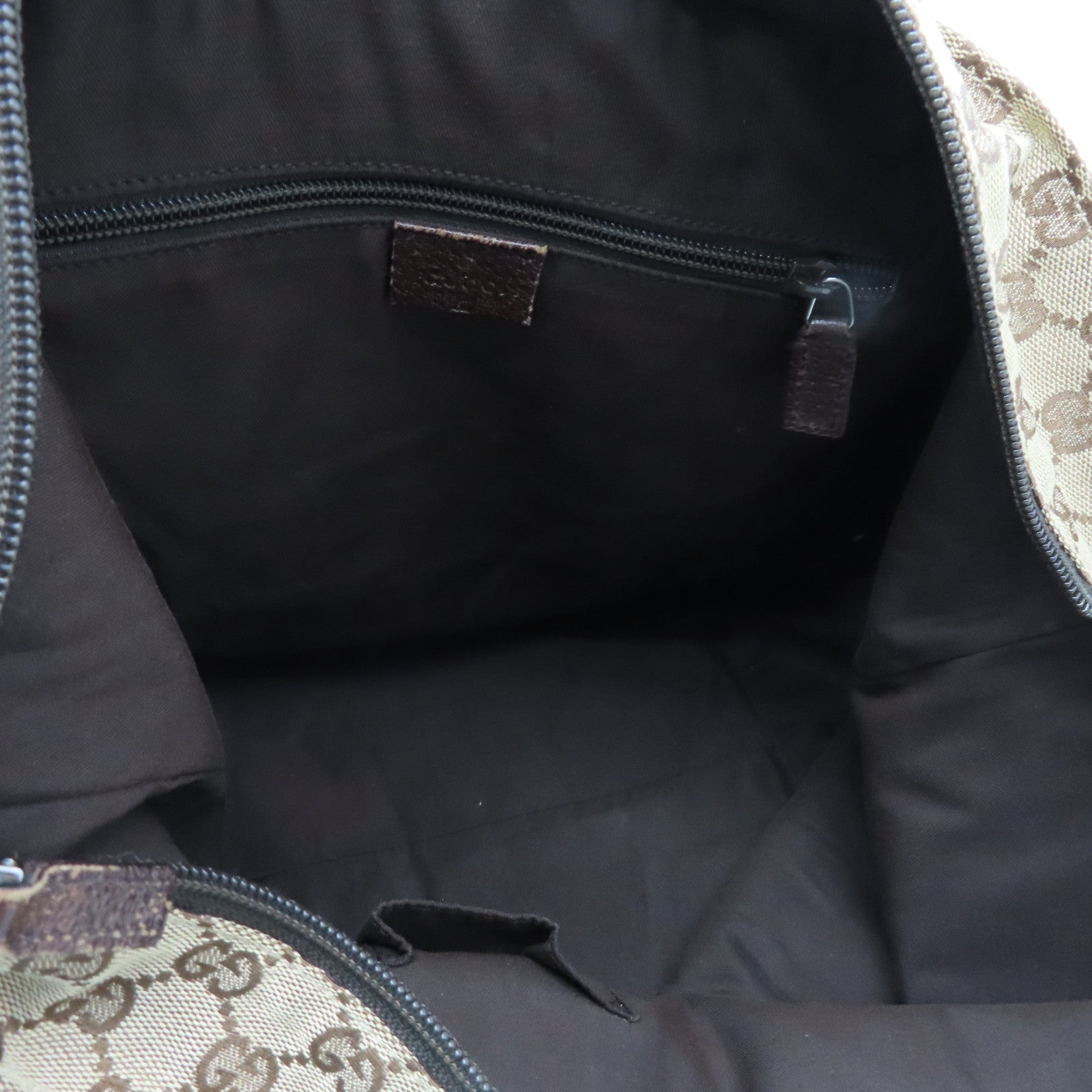 GUCCI 帆布Tote Bag银扣手挽肩背两用袋啡色
